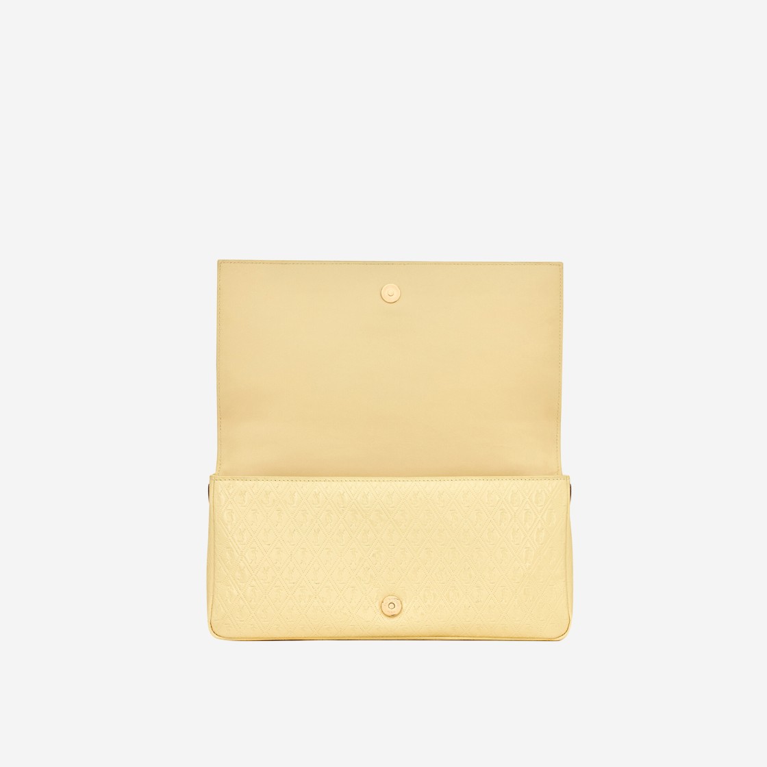 Saint Laurent Le Monogramme 99 Bag in Patent Canvas and Smooth Leather Pale Yellow Brown Gold 상세 이미지 4