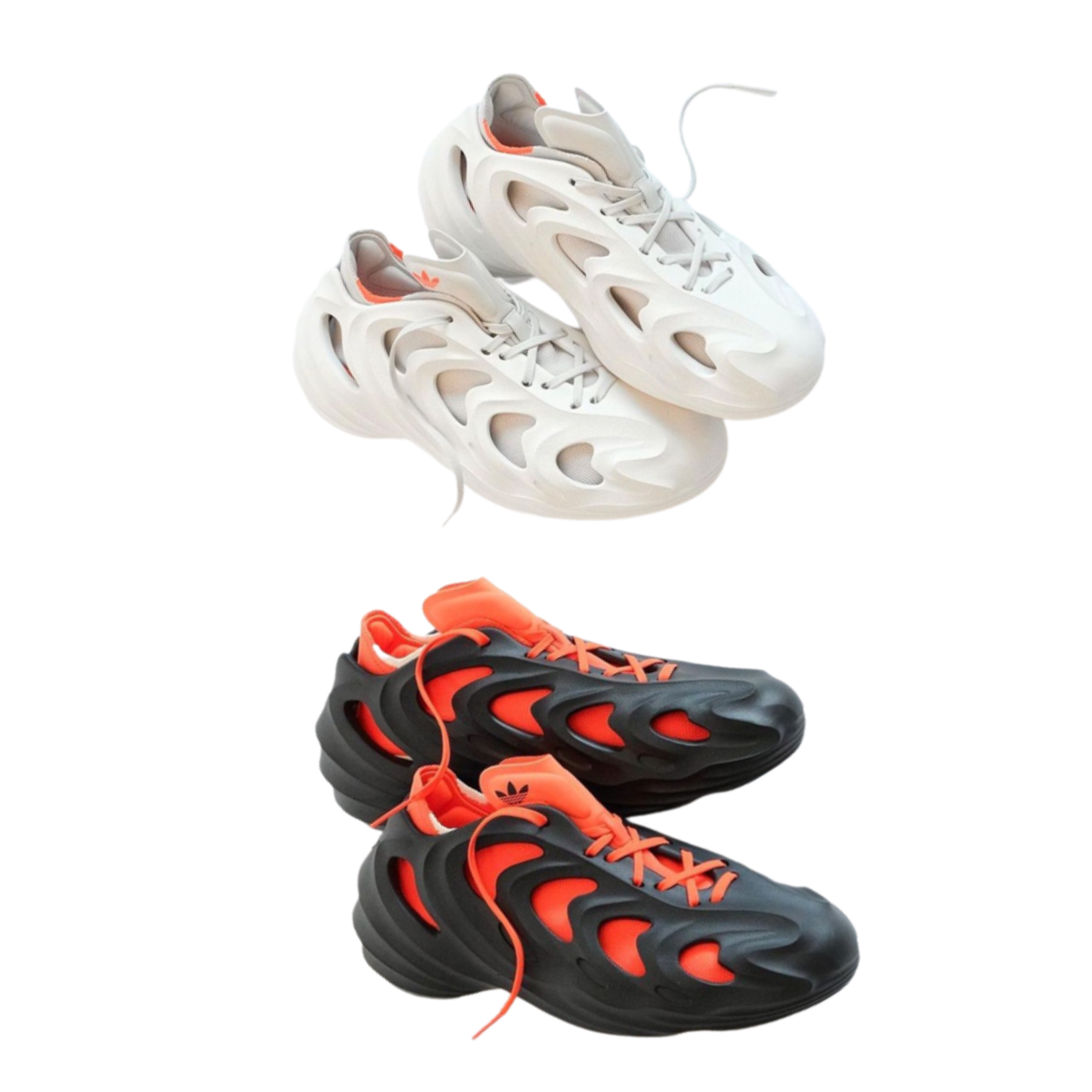 Adidas Adifom Q Off White, Adidas Adifom Q Core Black Imperial Orange 착용 스타일 - 2