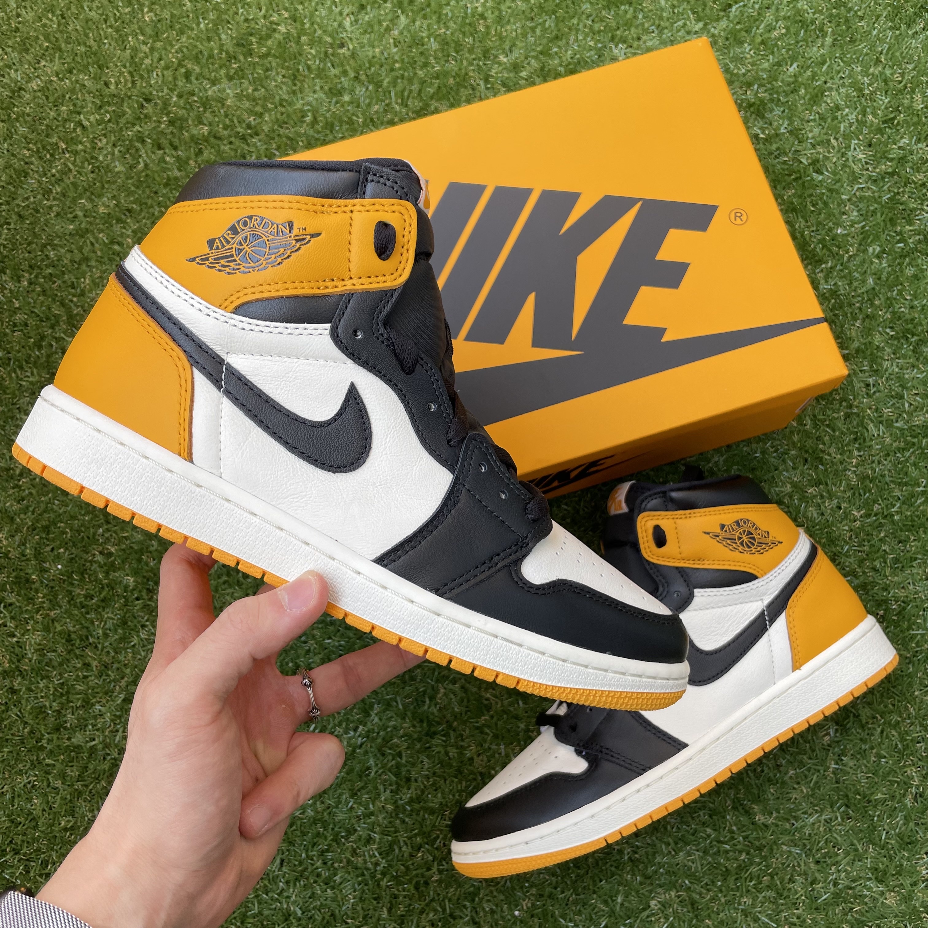 Jordan 1 Retro High OG Taxi, (GS) Jordan 1 Retro High OG Taxi 착용 스타일 - 2