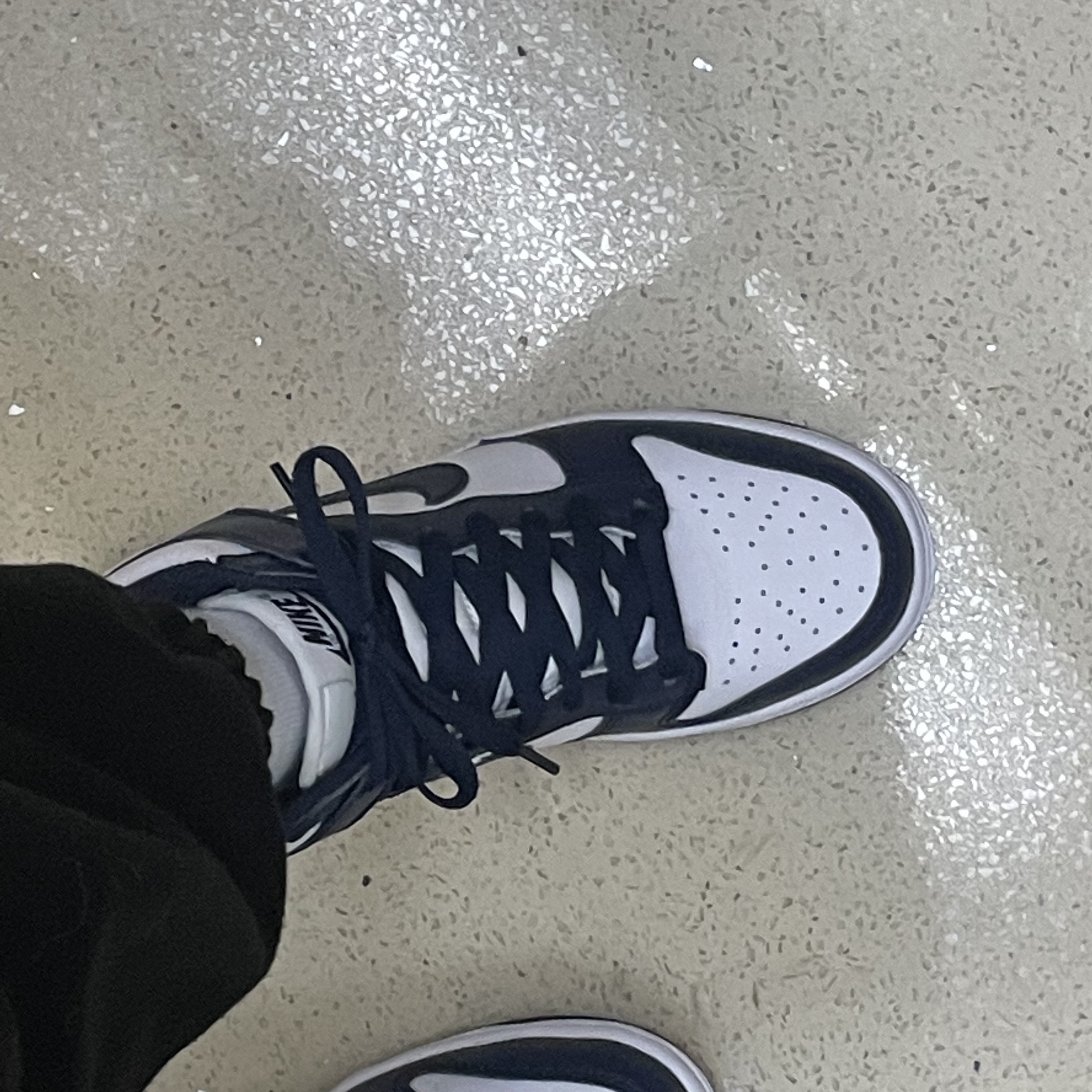 (GS) Nike Dunk High Championship Navy, Nike Dunk High Retro Championship Navy 착용 스타일 - 2