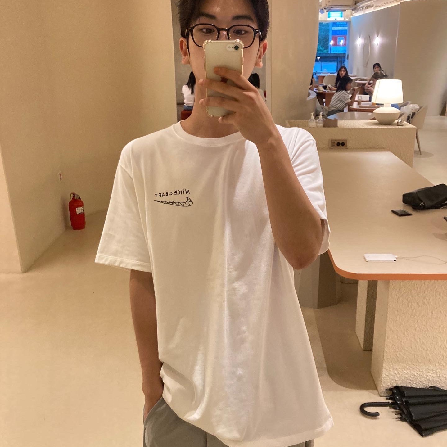 Nike x Tom Sachs Nikecraft Studio T-Shirt White 착용 스타일 - 4