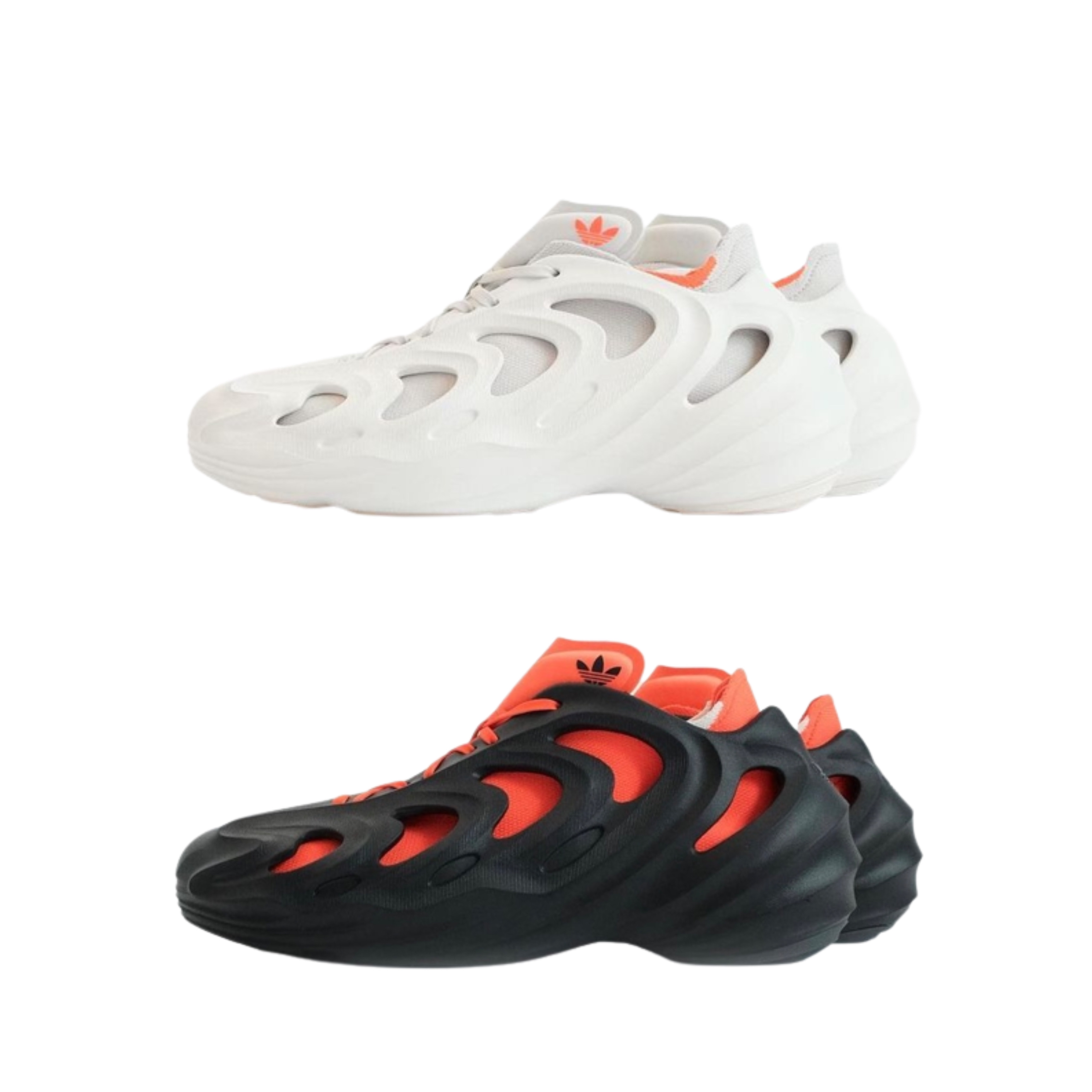 Adidas Adifom Q Off White, Adidas Adifom Q Core Black Imperial Orange 착용 스타일 - 3
