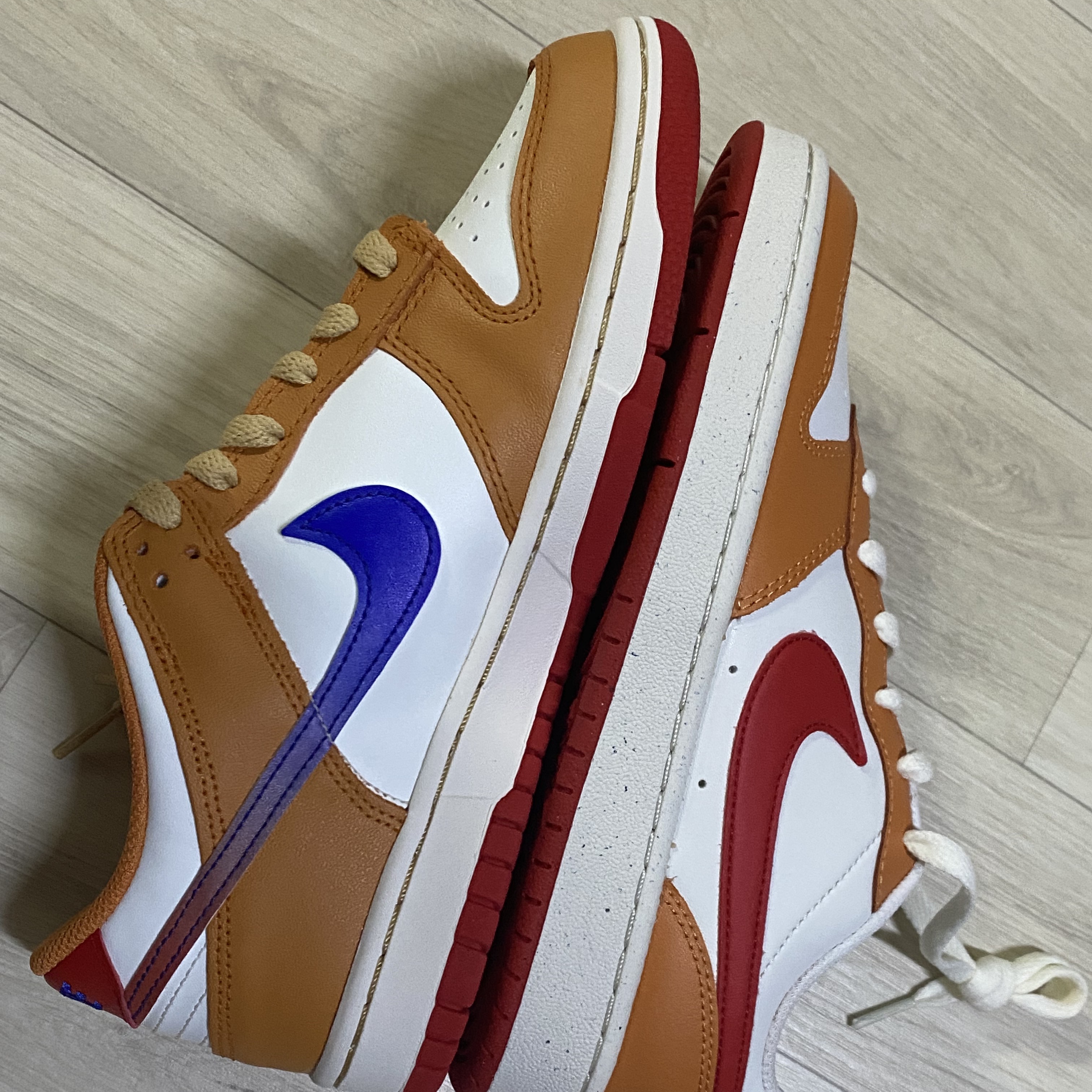 (GS) Nike Dunk Low Hot Curry and Game Royal, (GS) Nike Court Borough 2 Hot Curry 착용 스타일
