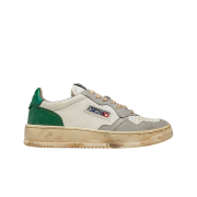Autry Super Vintage Medalist Low Leather Sneakers Gray Green