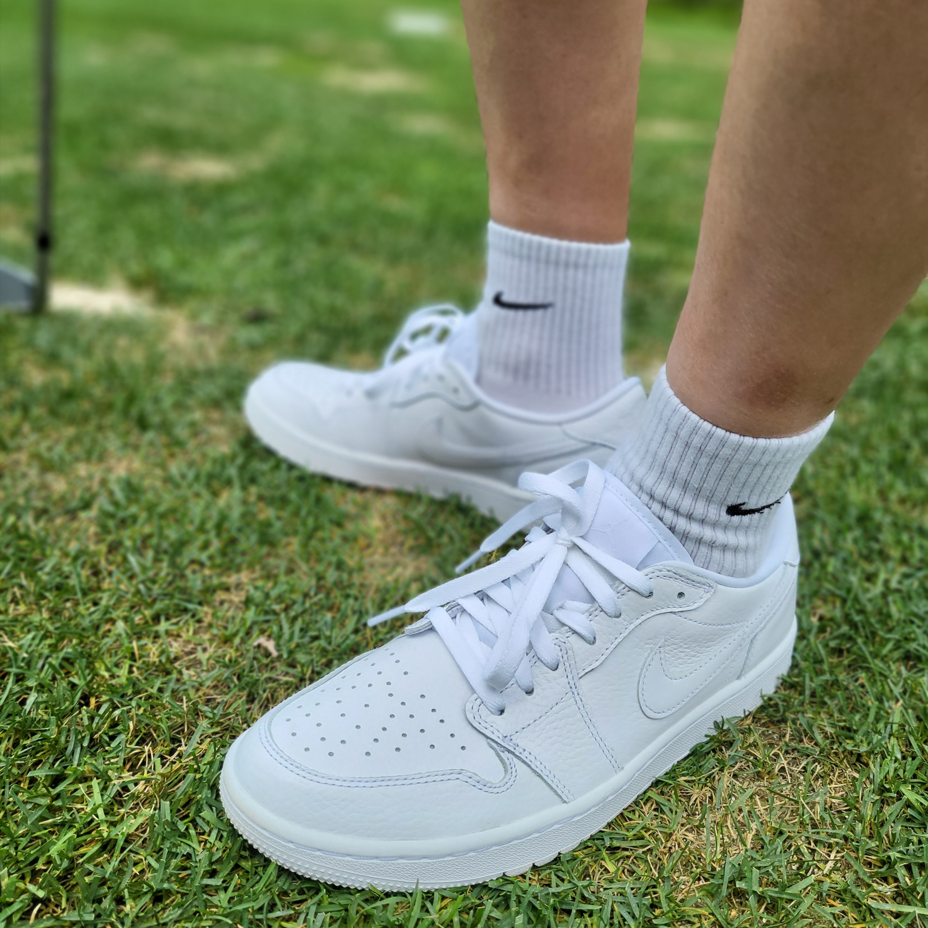 Jordan 1 Low Golf Triple White 착용 스타일