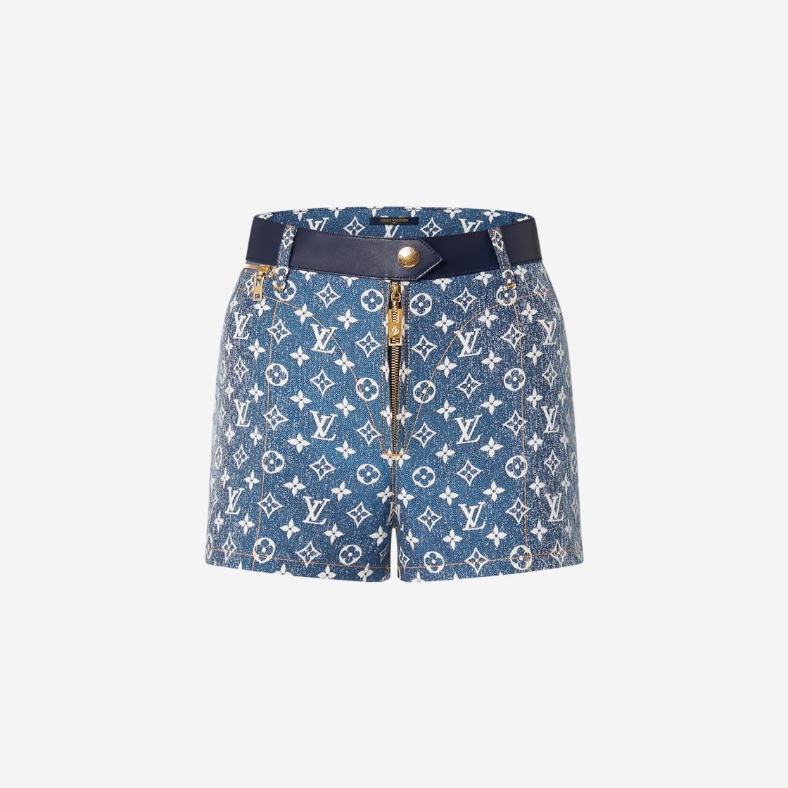 (W) Louis Vuitton Monogram Jacquard Mini Shorts Denim 상세 이미지 1