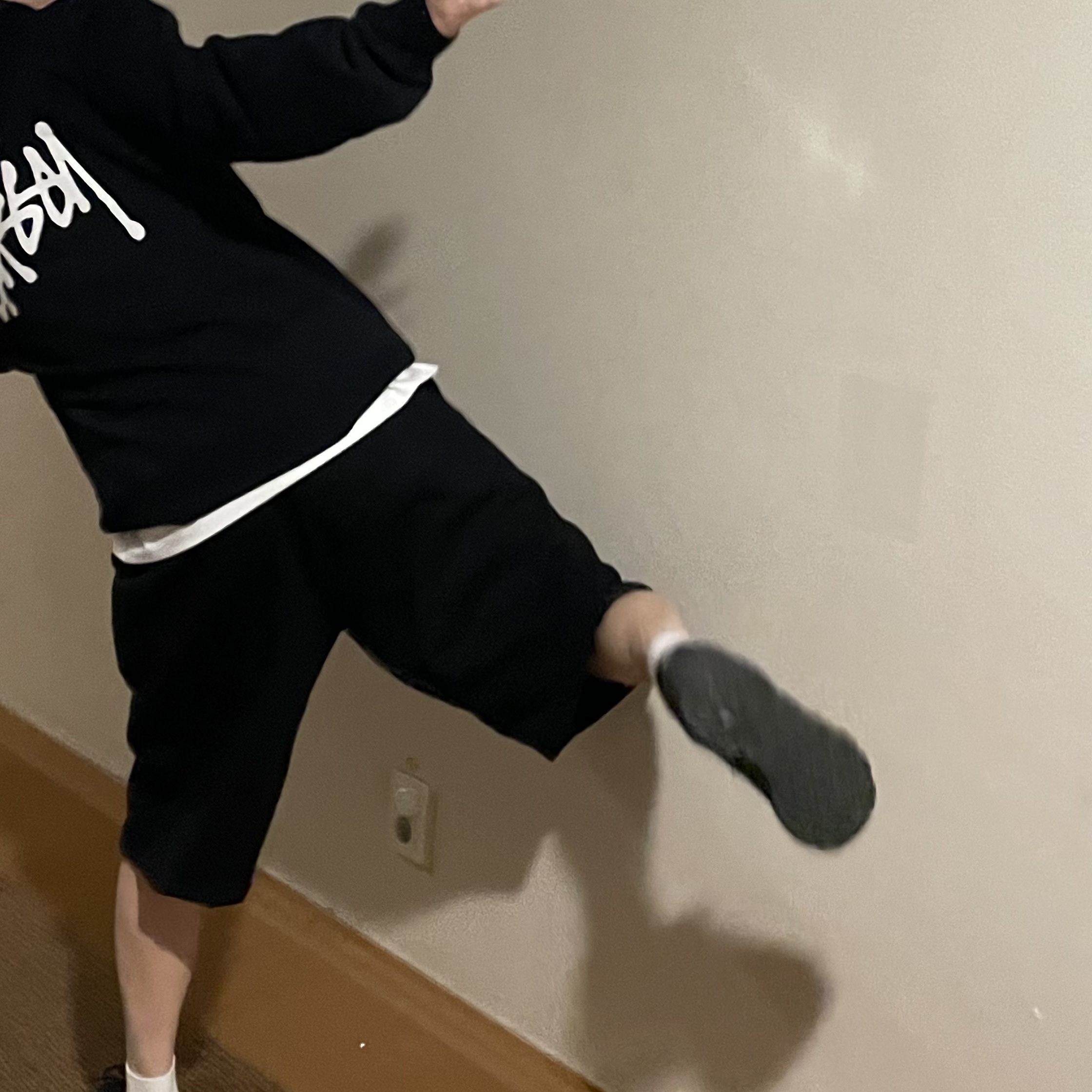 Stussy Basic Stussy Hoodie Black 2022 착용 스타일