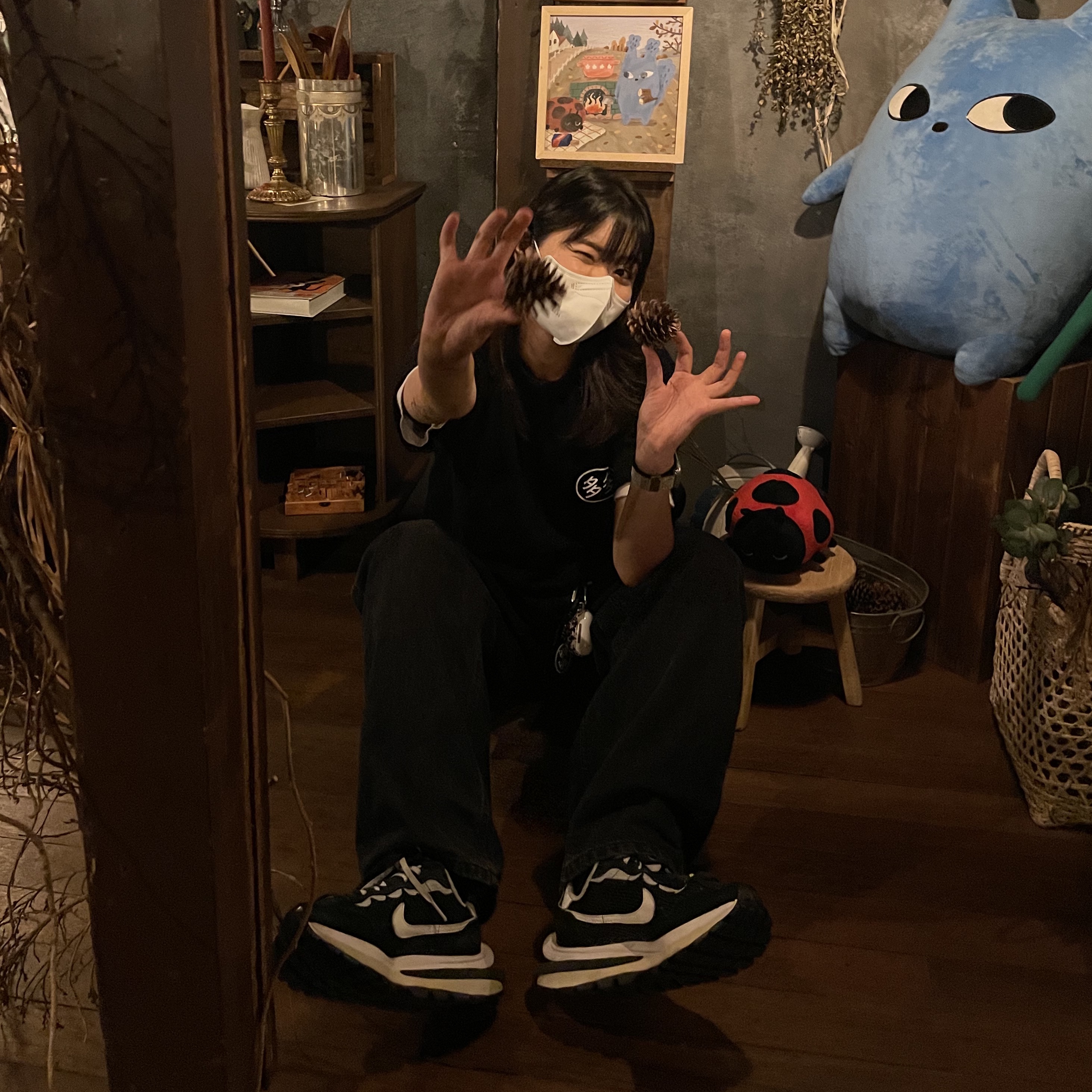Dada Student T-Shirt Black, Dada x Worst Denim Washed Black 착용 스타일 - 3