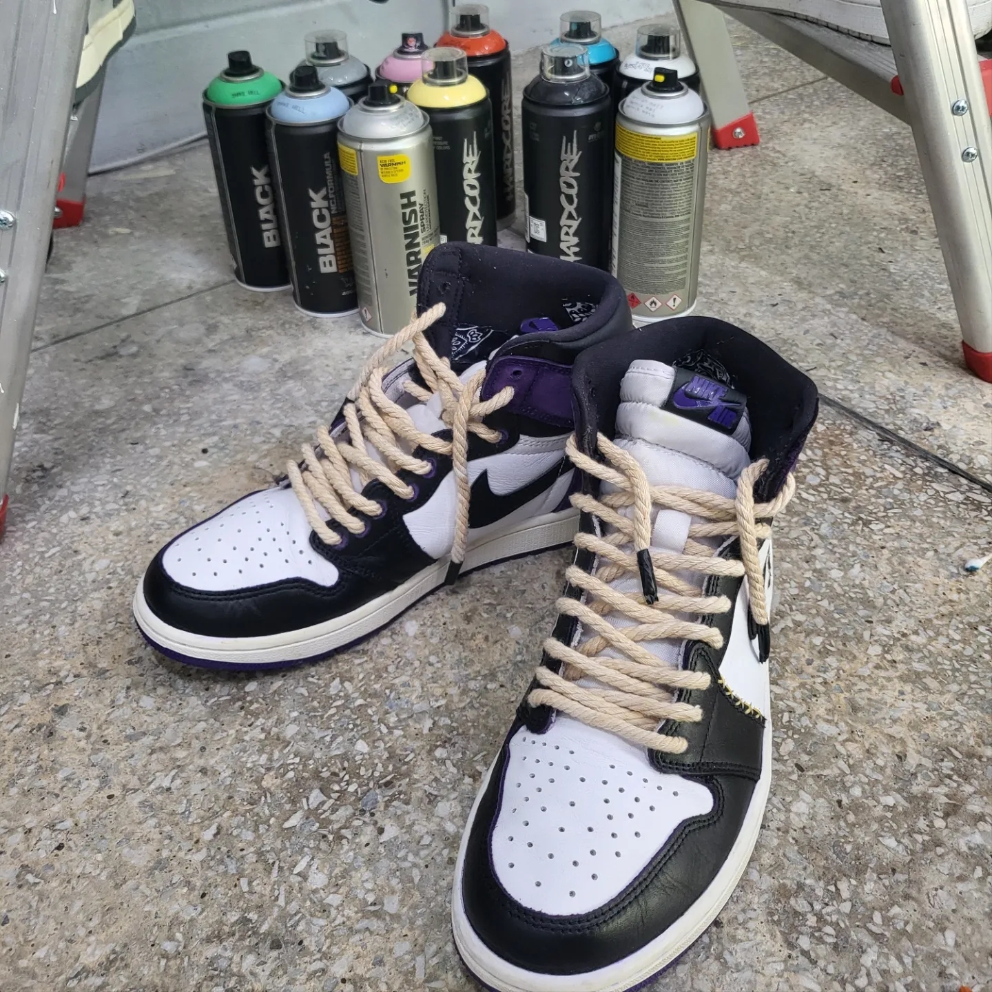 Jordan 1 Retro High OG Court Purple 2020 착용 스타일 - 2