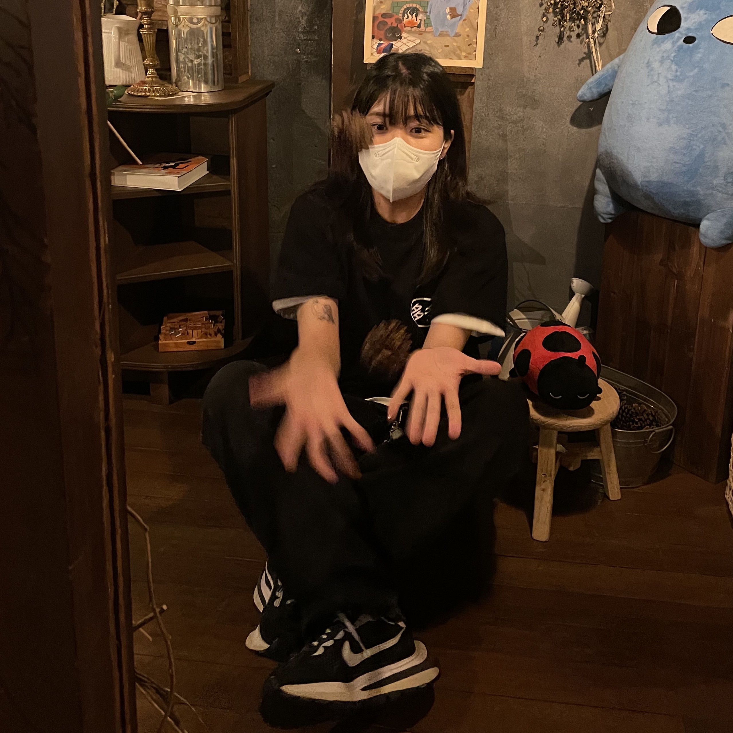 Dada Student T-Shirt Black, Dada x Worst Denim Washed Black 착용 스타일 - 2