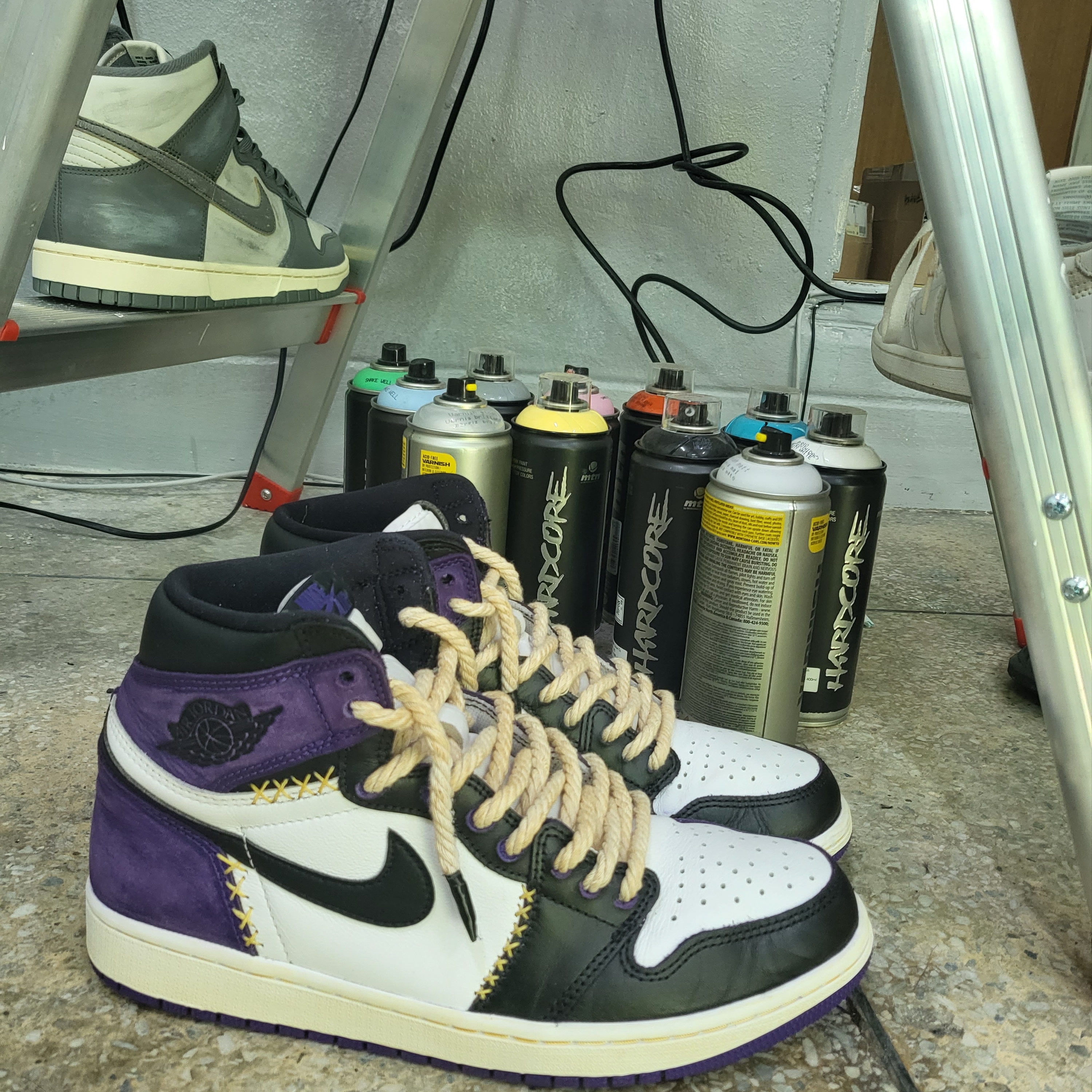 Jordan 1 Retro High OG Court Purple 2020 착용 스타일 - 1