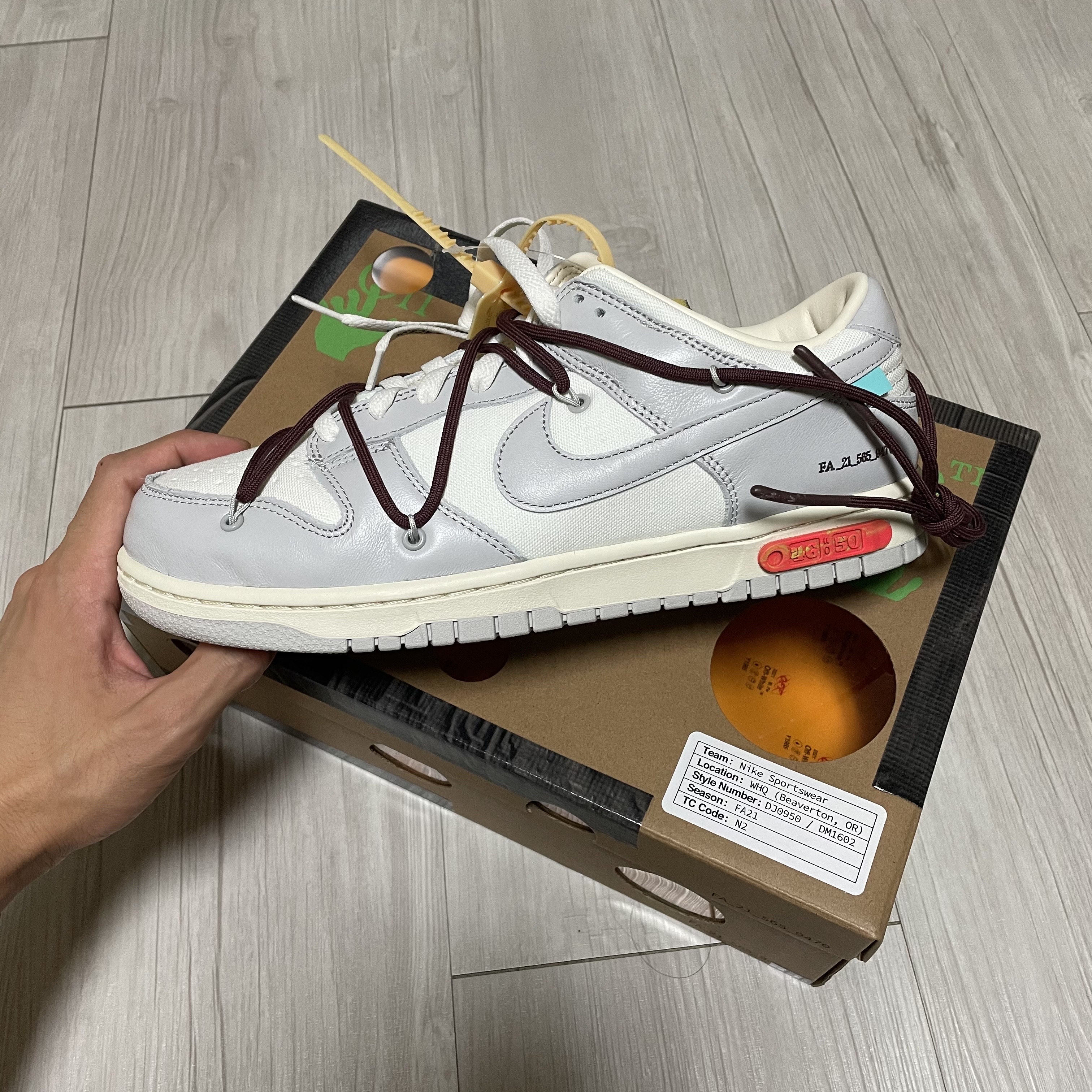 Nike x Off-White Dunk Low The 50 - Lot 46 착용 스타일 - 2