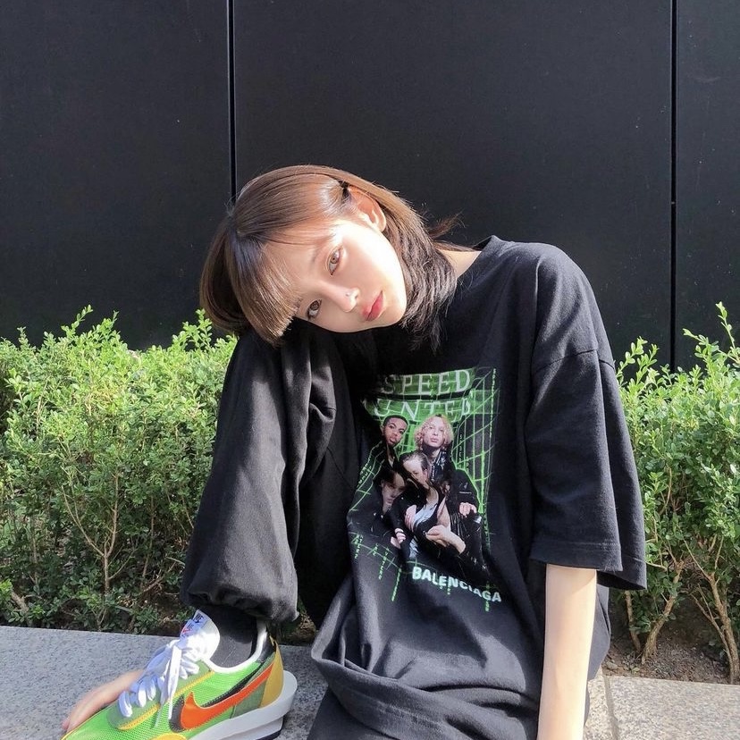 Nike x Sacai LDWaffle Green Multi 착용 스타일