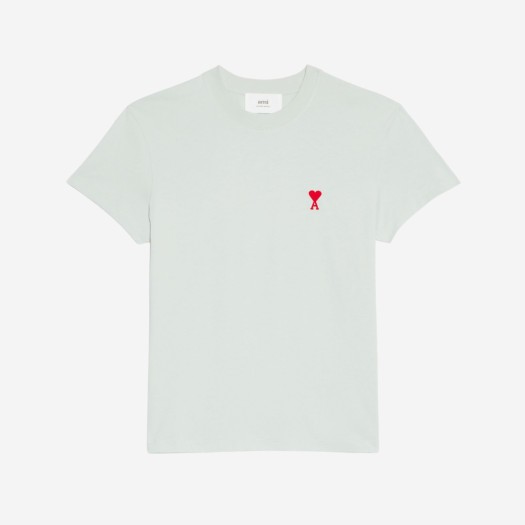 아미 스몰 하트 로고 티셔츠 페일 그린 - 22FW