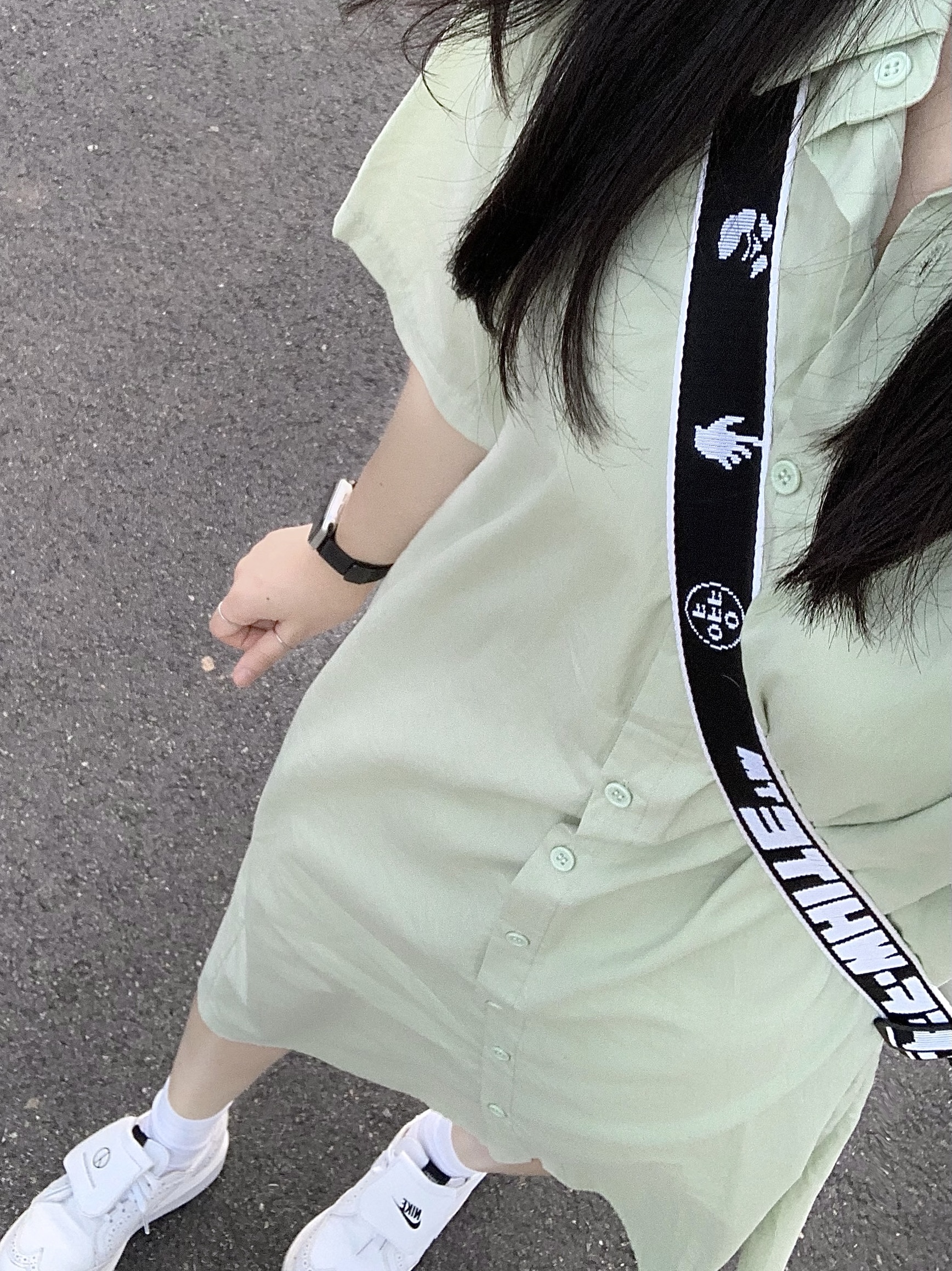 Nike x Peaceminusone Kwondo1 White, Off-White x Amore Pacific Protection Box (Without Cosmetics) 착용 스타일
