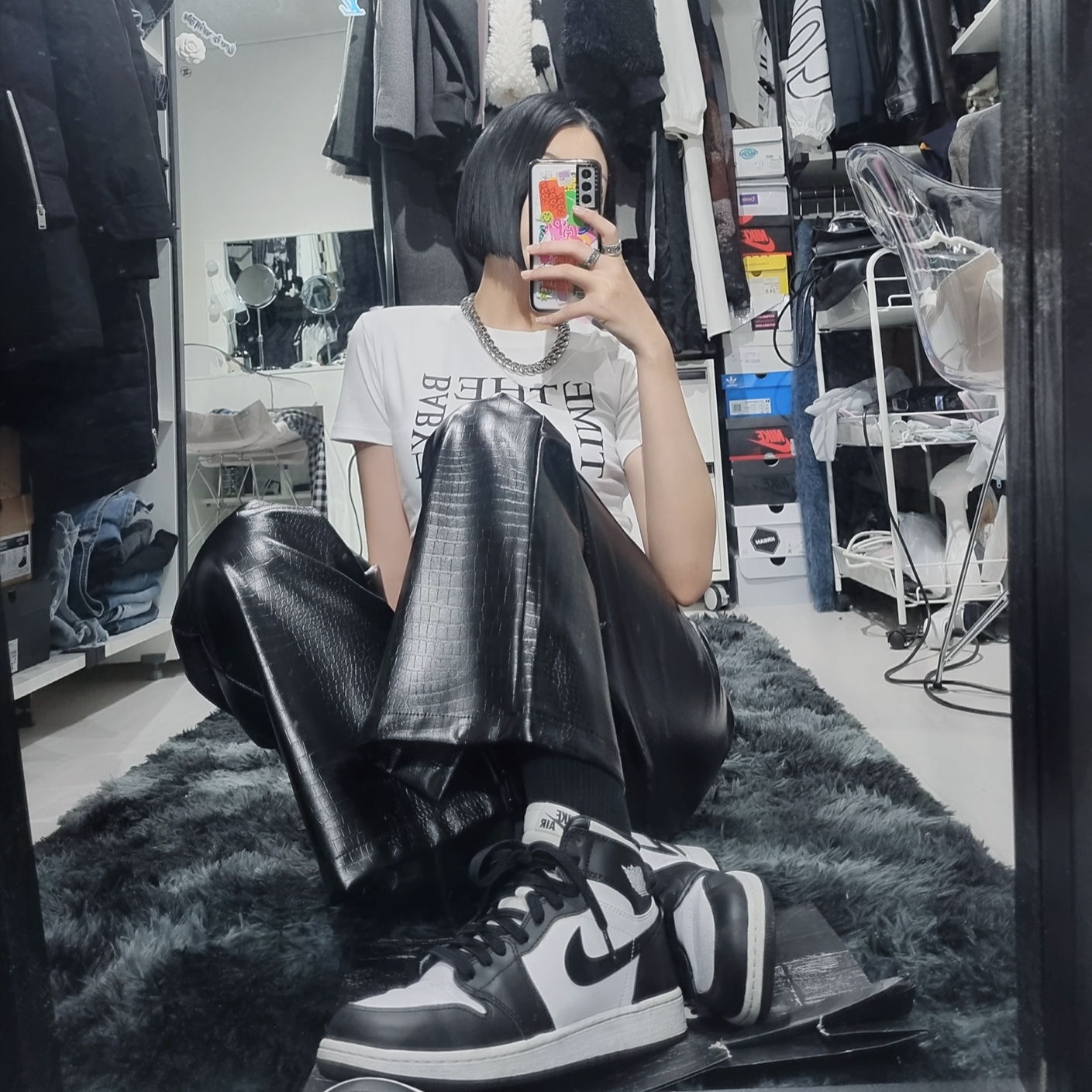 Jordan 1 Retro High OG Black White 2014 착용 스타일