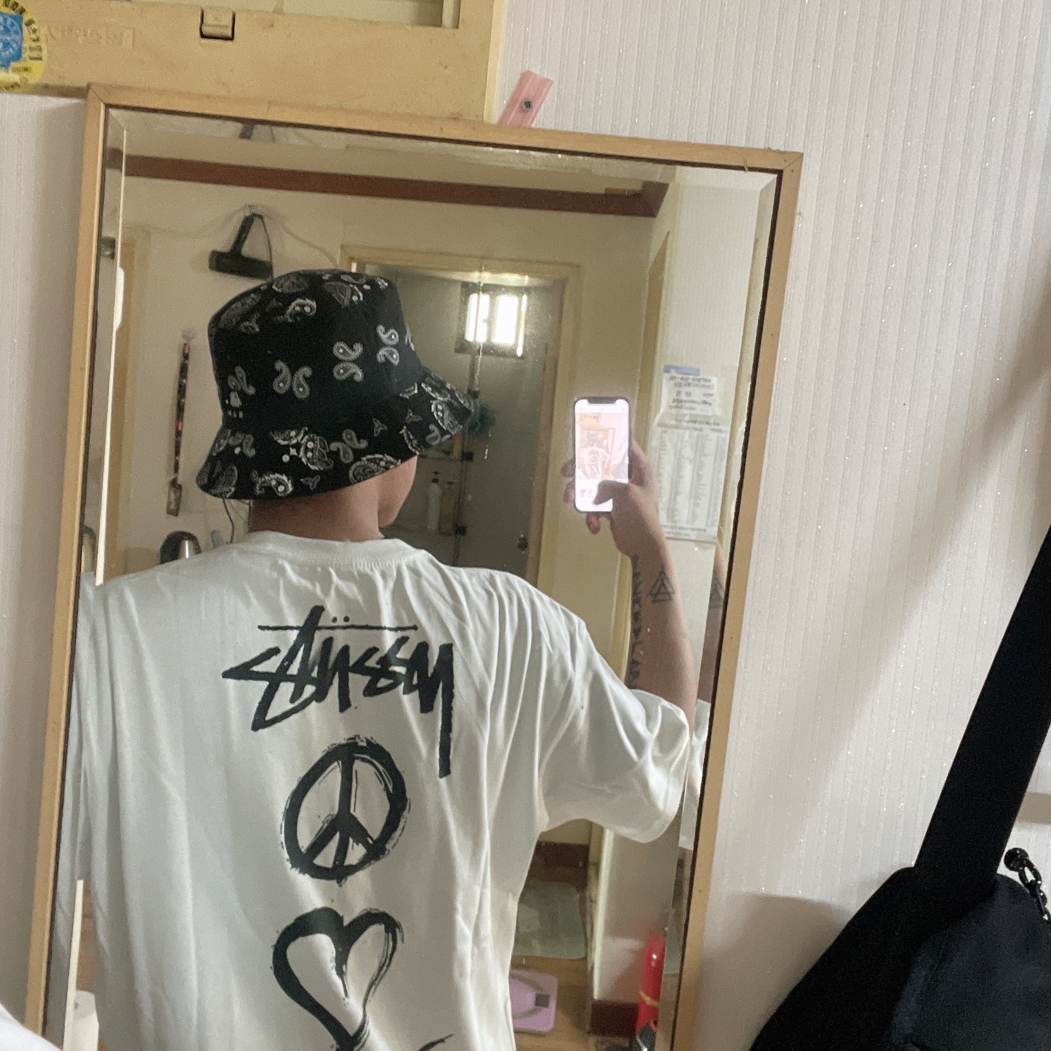 Nike x Stussy NRG RA T-Shirt Summit White (DM4942-121) 착용 스타일