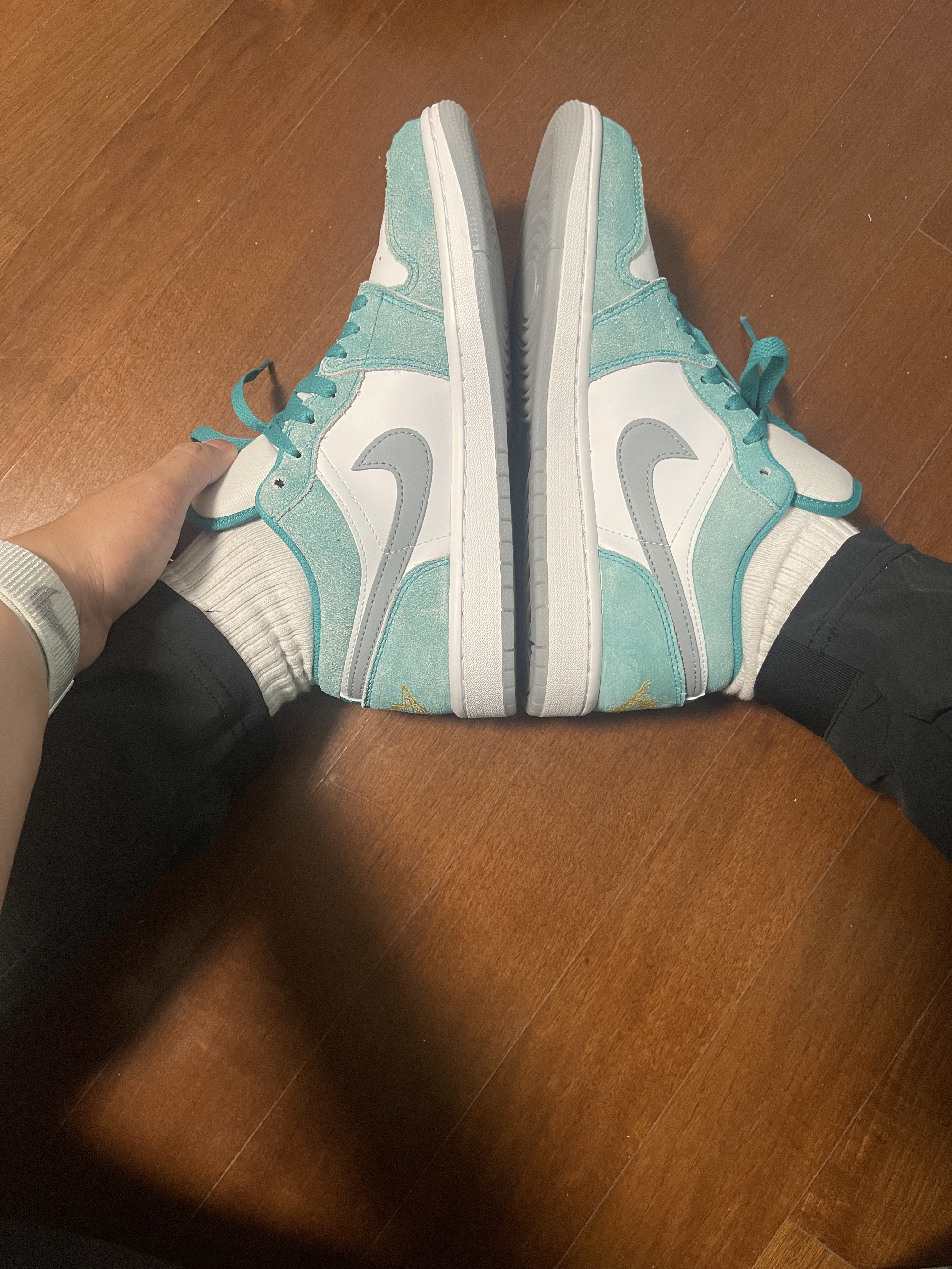 Jordan 1 Low SE New Emerald 착용 스타일