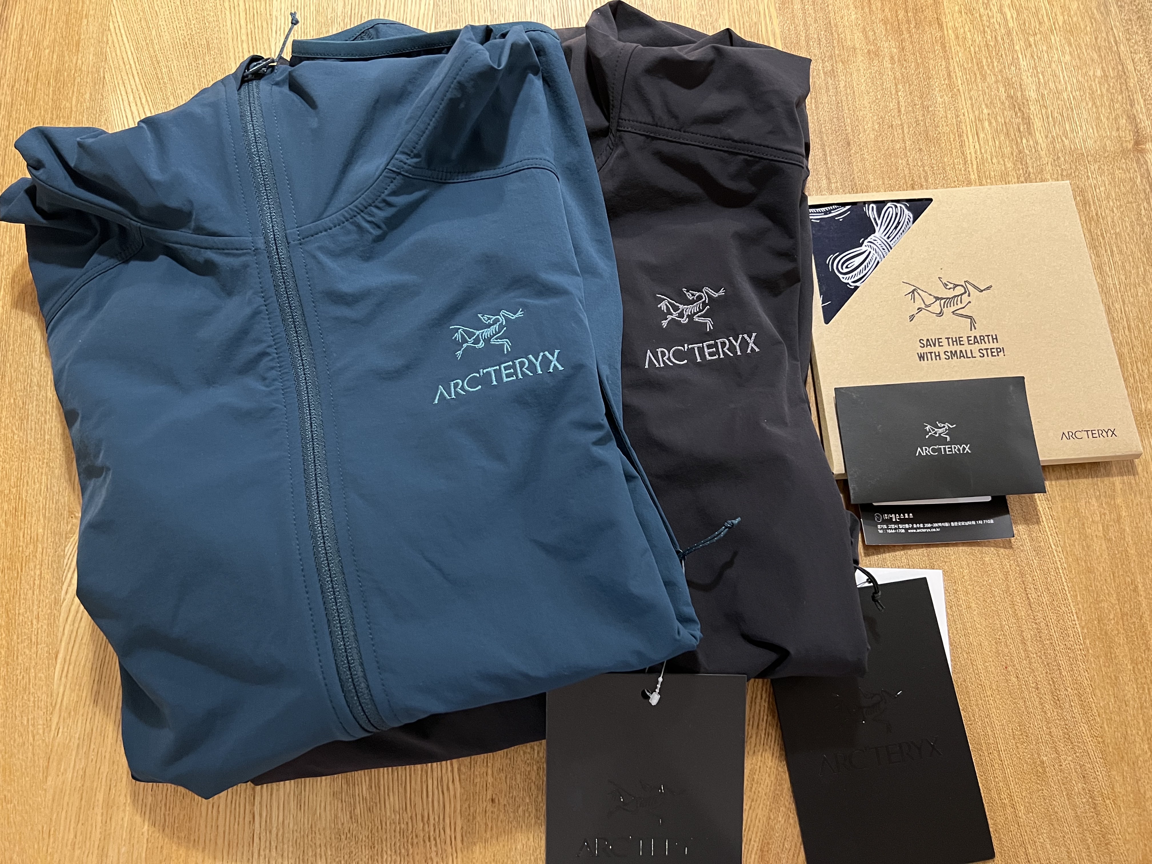 (W) Arc'teryx Gamma SL Hoody Labyrinth, Arc'teryx Gamma SL Hoody Black 착용 스타일 - 1