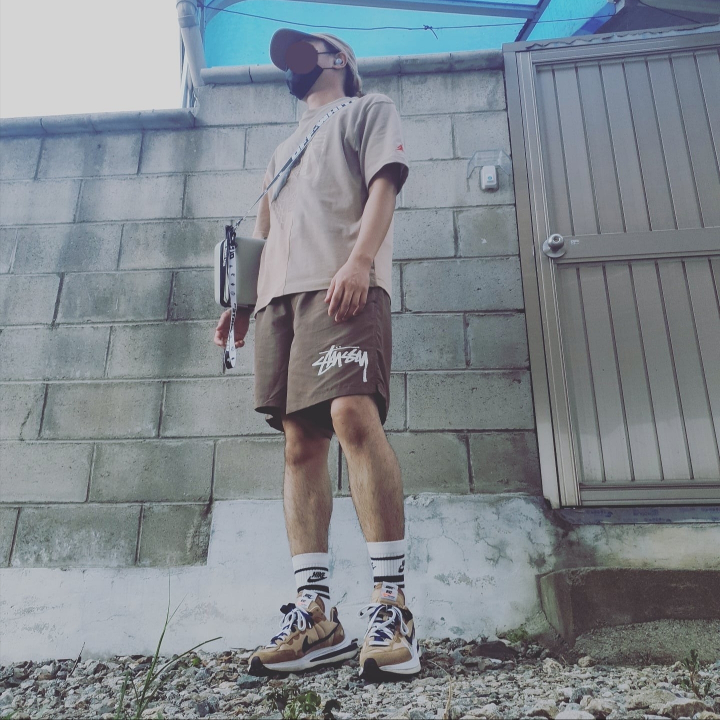 Jordan x Travis Scott S/S Top - Asia, Stussy Big Stock Water Shorts Brown 착용 스타일