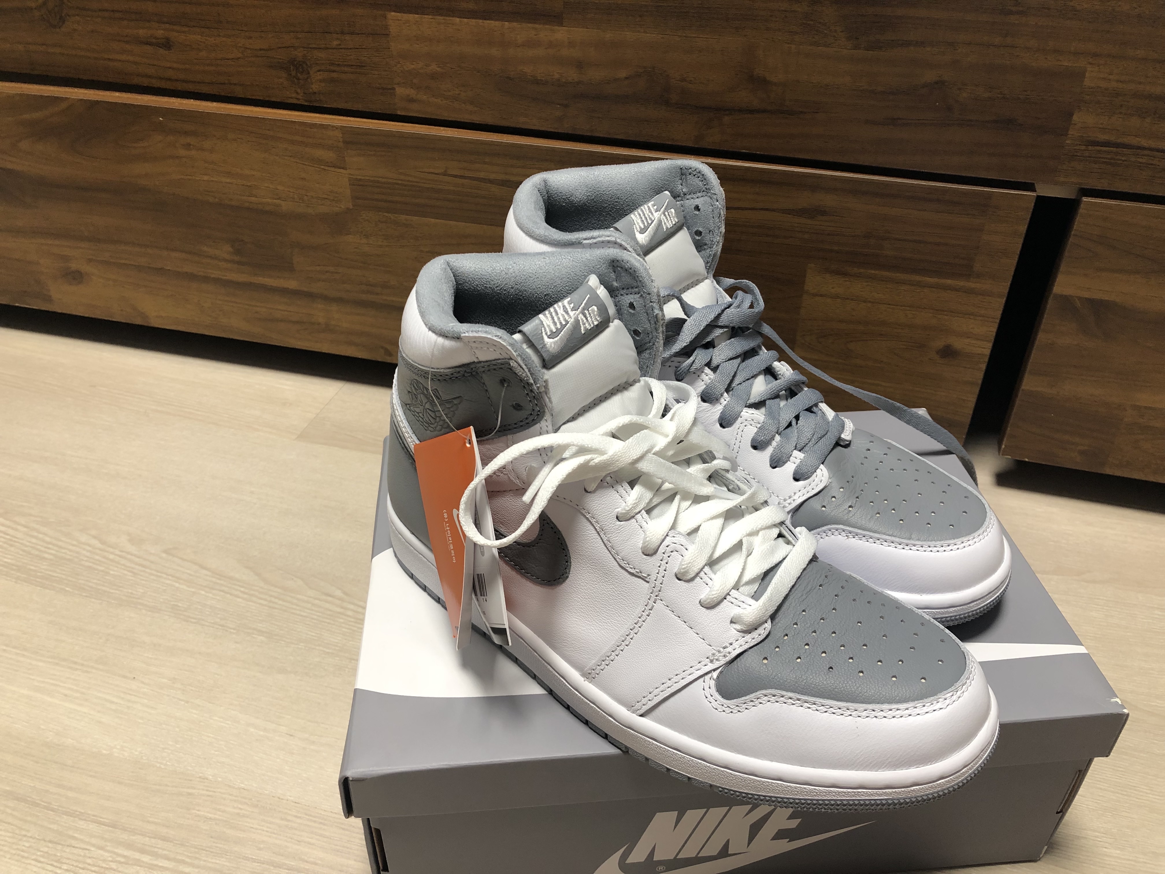Jordan 1 Retro High OG Stealth 착용 스타일 - 1