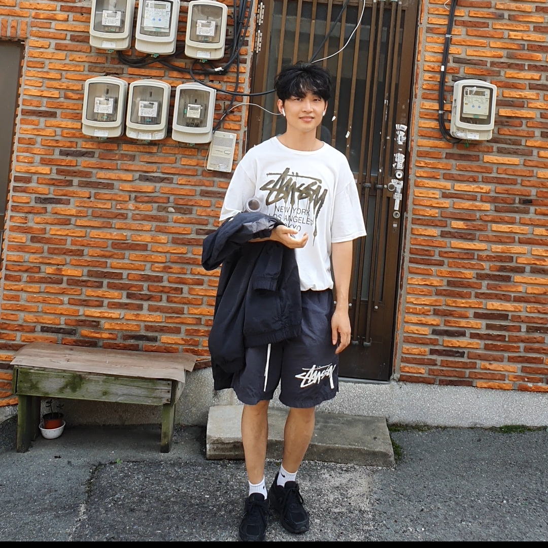 New Balance 990v4 Made in USA Black - D Standard, Nike x Stussy Water Shorts Off Noir 착용 스타일