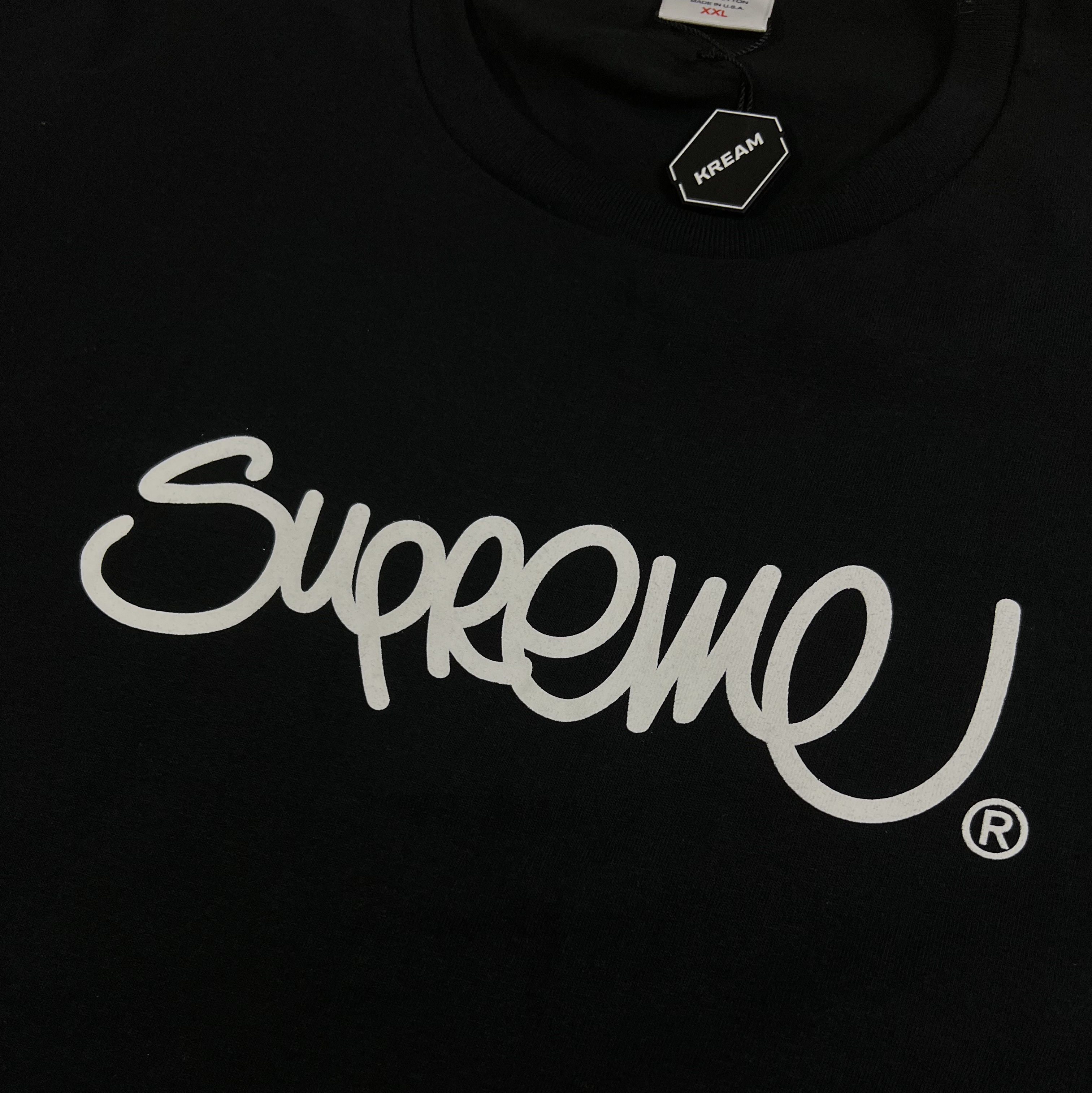 Supreme Handstyle T-Shirt Black - 22SS 착용 스타일