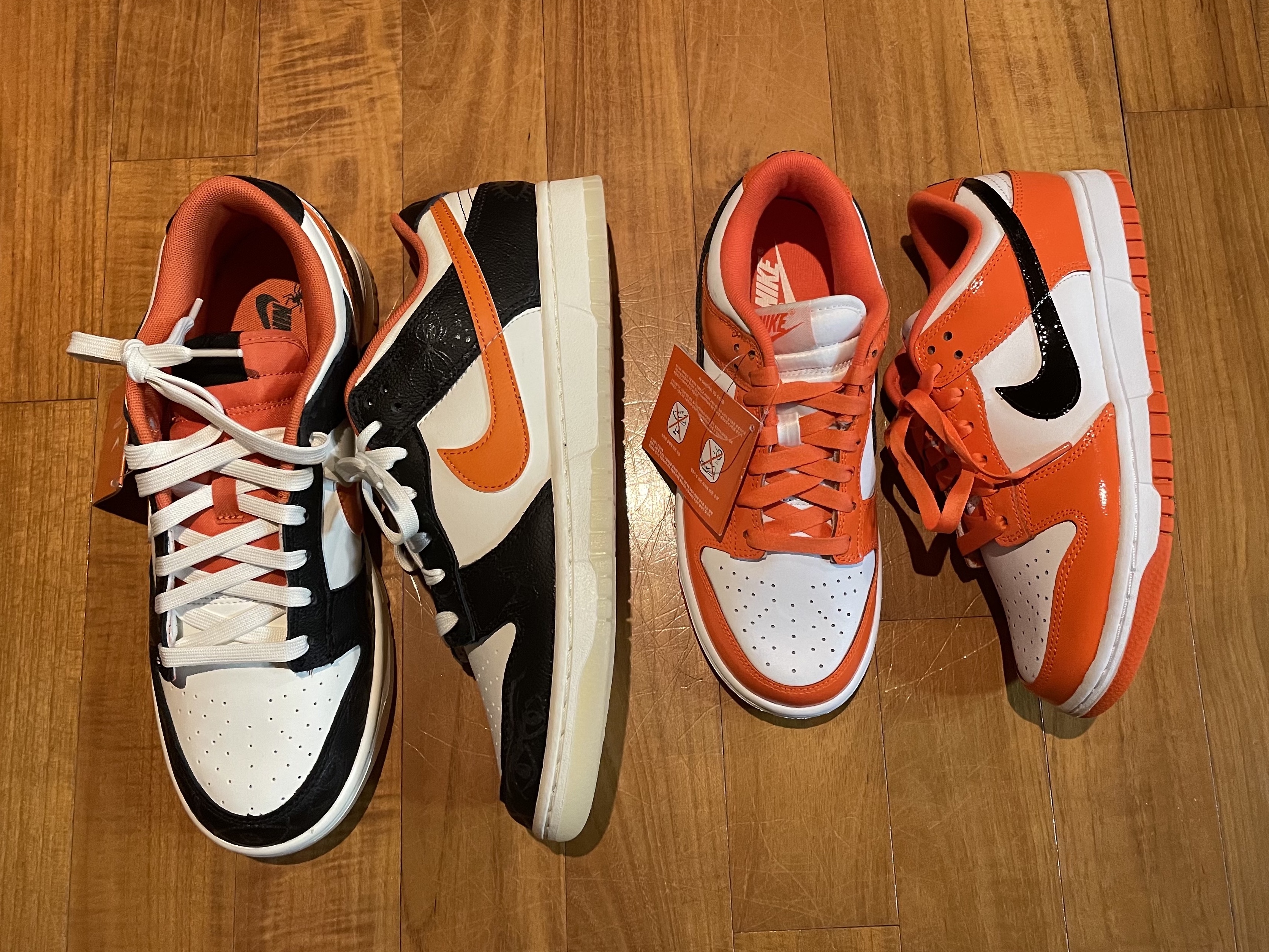 Nike Dunk Low Retro PRM Halloween, (W) Nike Dunk Low Essential Brilliant Orange 착용 스타일 - 3