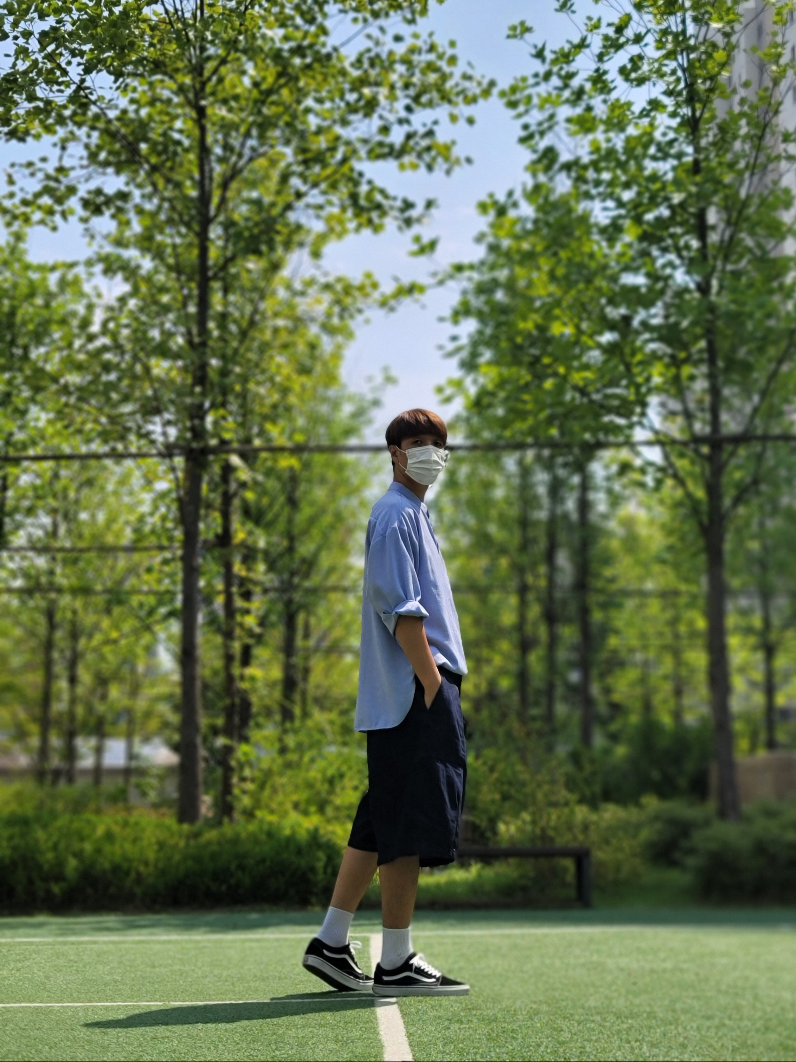 Vans Old Skool Pro Black White 착용 스타일 - 2