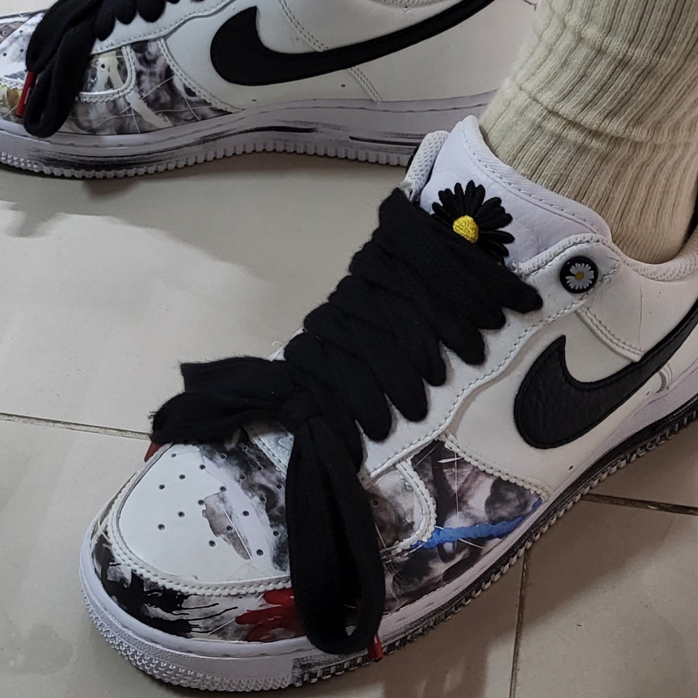 Nike x Peaceminusone Air Force 1 Low Para-Noise 2.0 착용 스타일