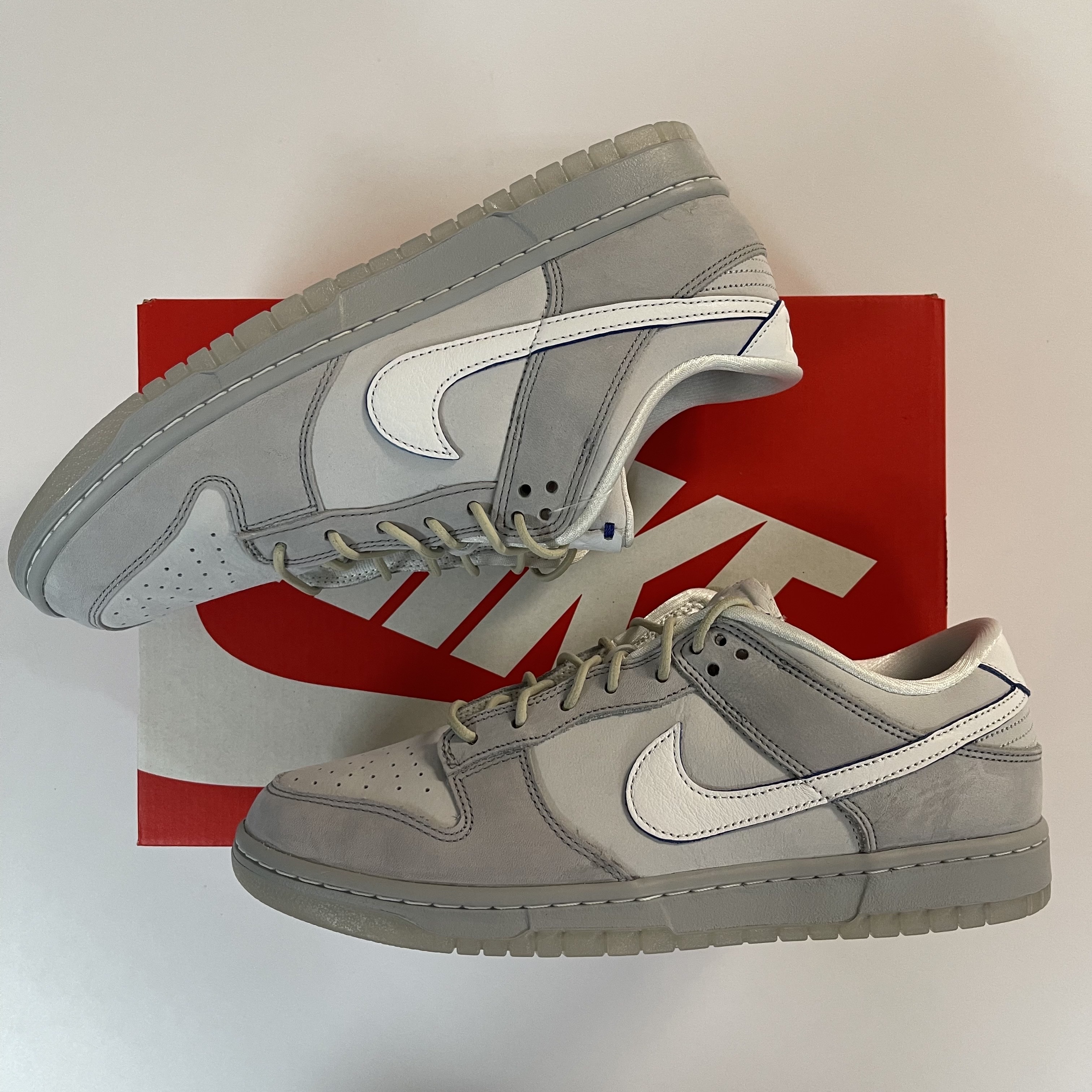 Nike Dunk Low Wolf Grey and Pure Platinum 착용 스타일 - 1
