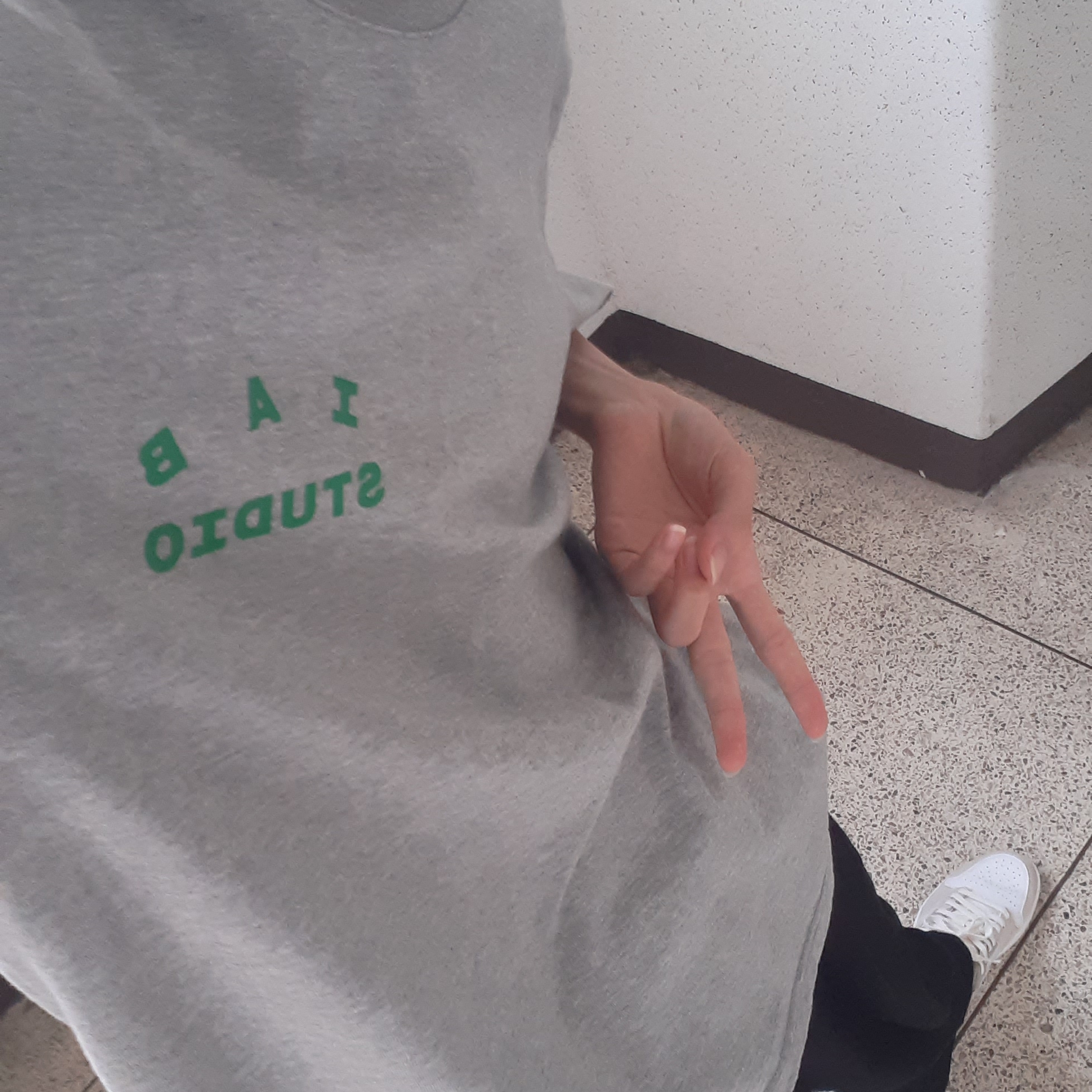 IAB Studio T-Shirt Gray Green - 22FW, Jordan 1 Low SE Craft White and Phantom 착용 스타일