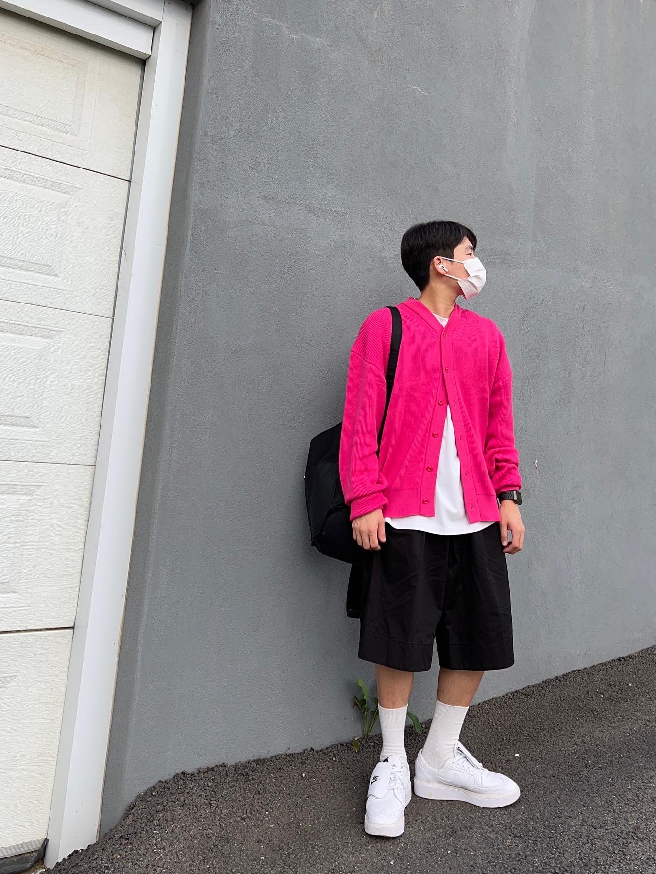 Nike x Peaceminusone Kwondo1 White 착용 스타일 - 5