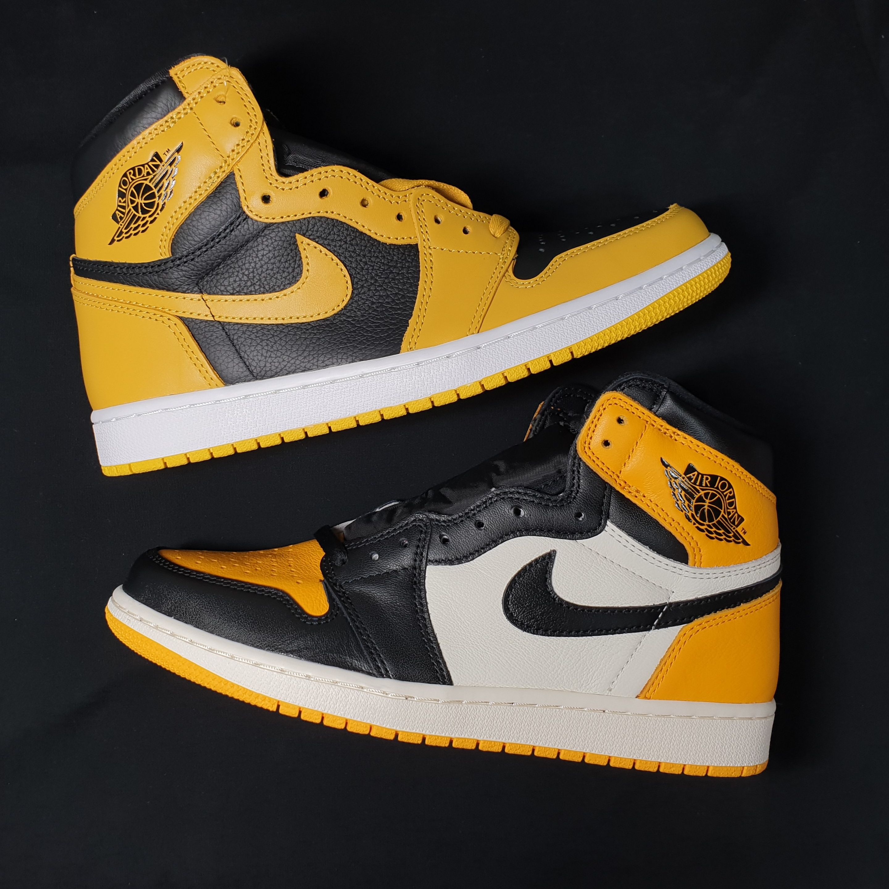 Jordan 1 Retro High OG Pollen, Jordan 1 Retro High OG Taxi 착용 스타일