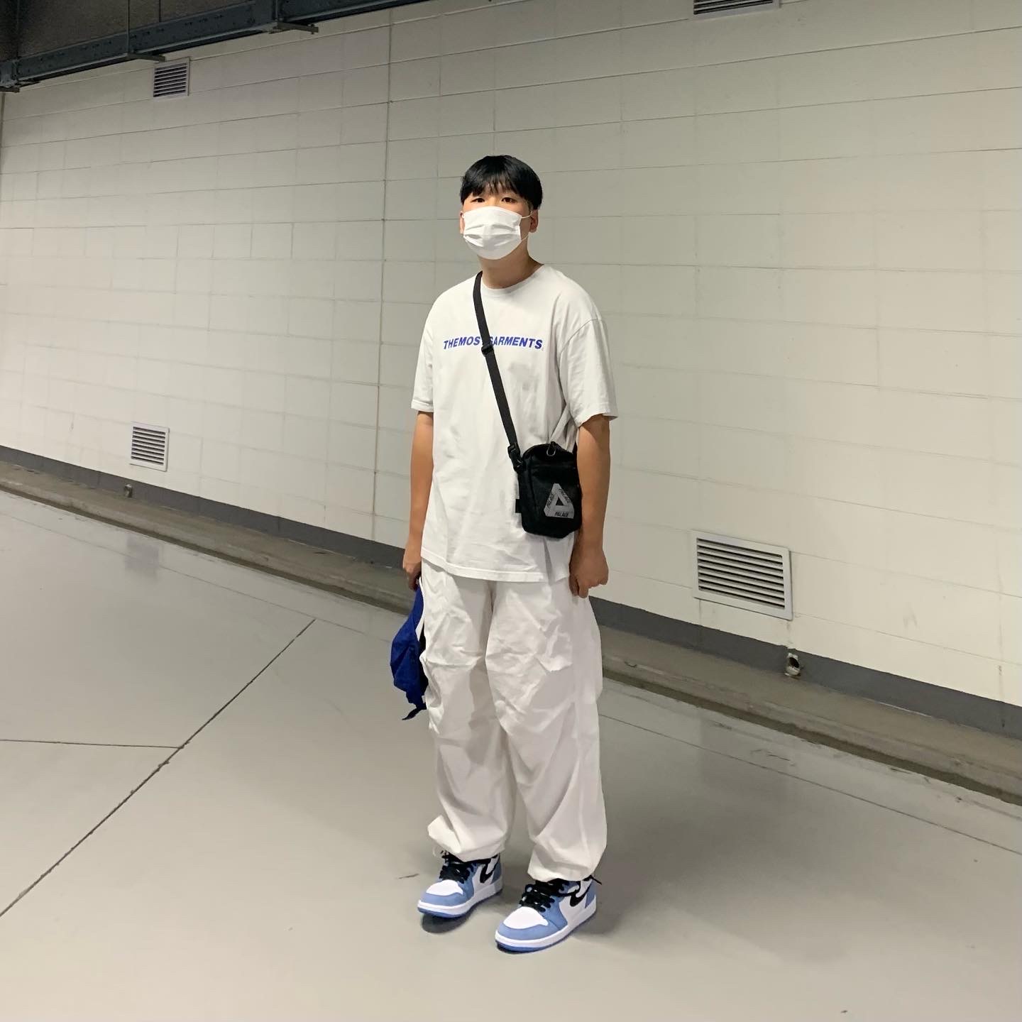 Jordan 1 Retro High OG University Blue, Palace Cordura Double Diamond Shot Bag Black - 21FW 착용 스타일 - 5