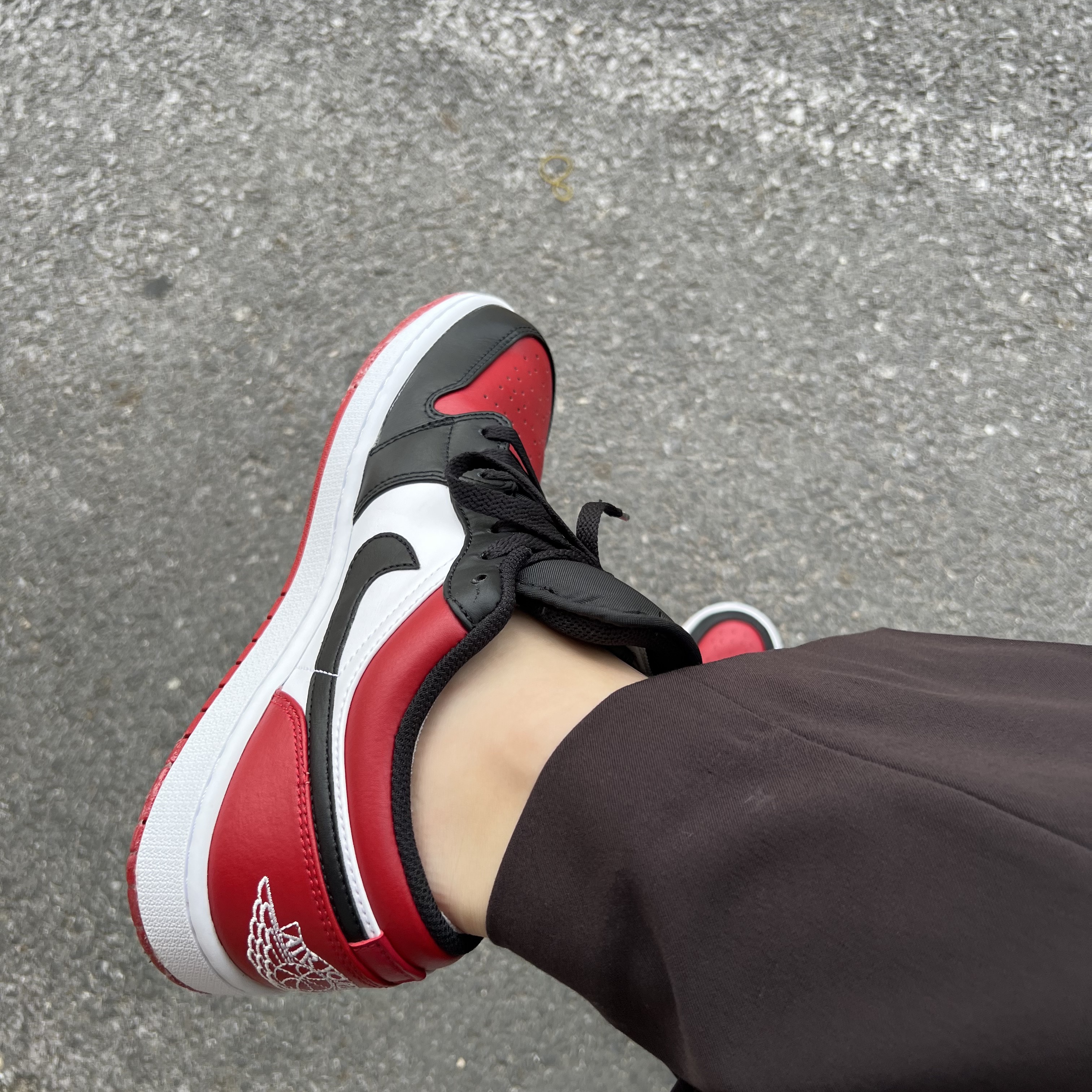 Jordan 1 Low Bred Toe 착용 스타일