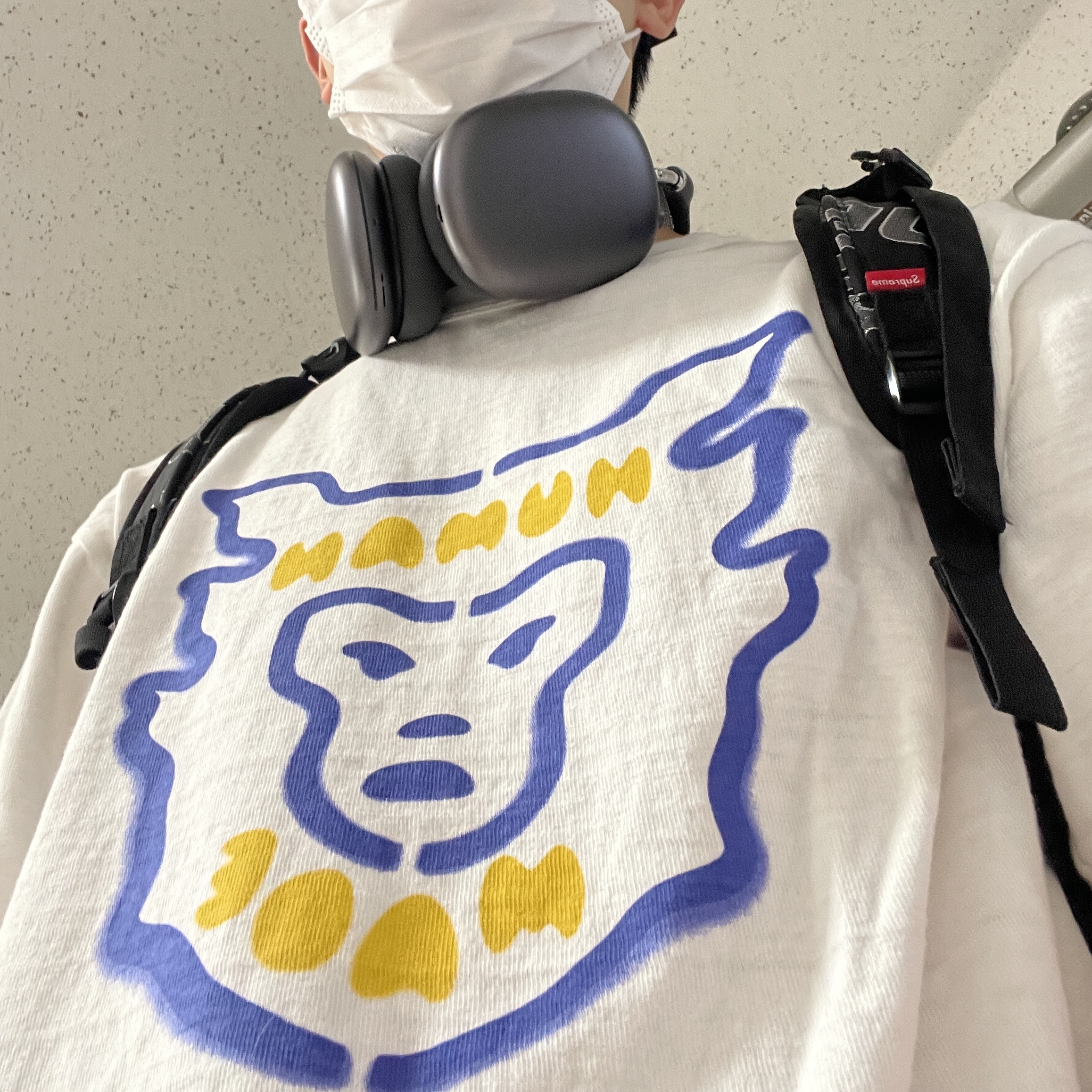 Human Made #2309 T-Shirt White, Apple AirPods Max Lightning Space Gray (Korean Ver.) 착용 스타일