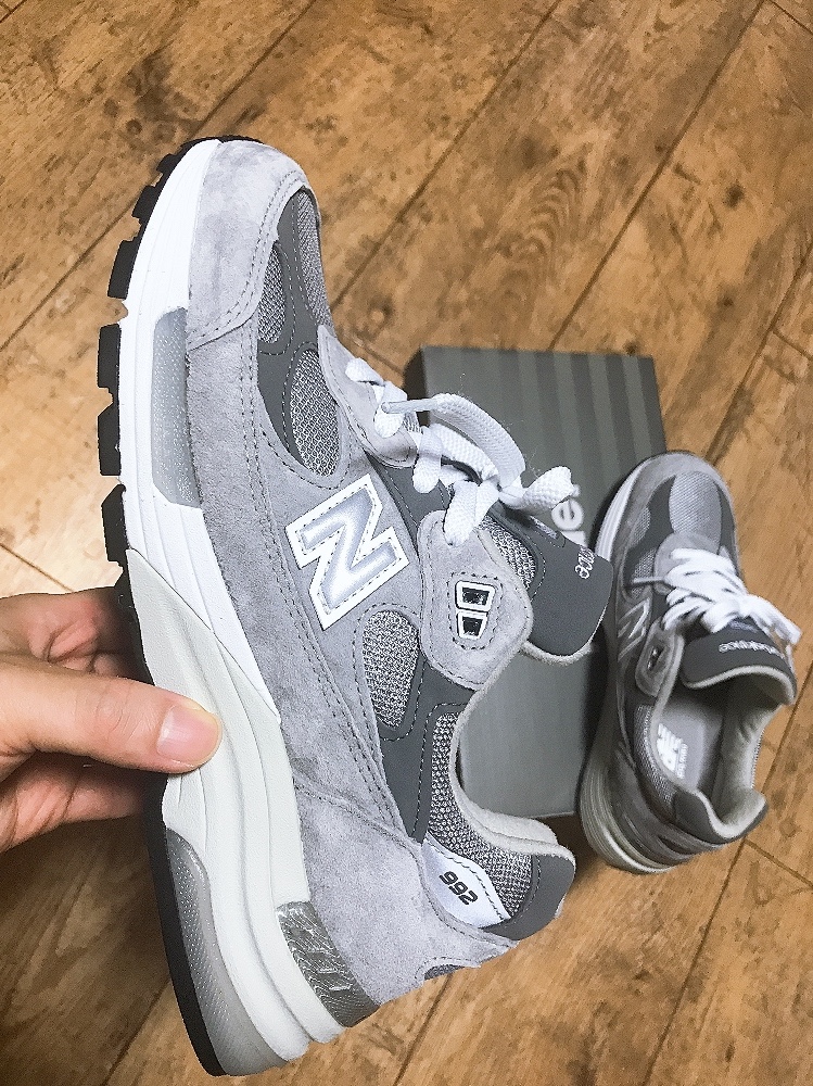 New Balance 992 Made in USA Grey - D Standard 착용 스타일