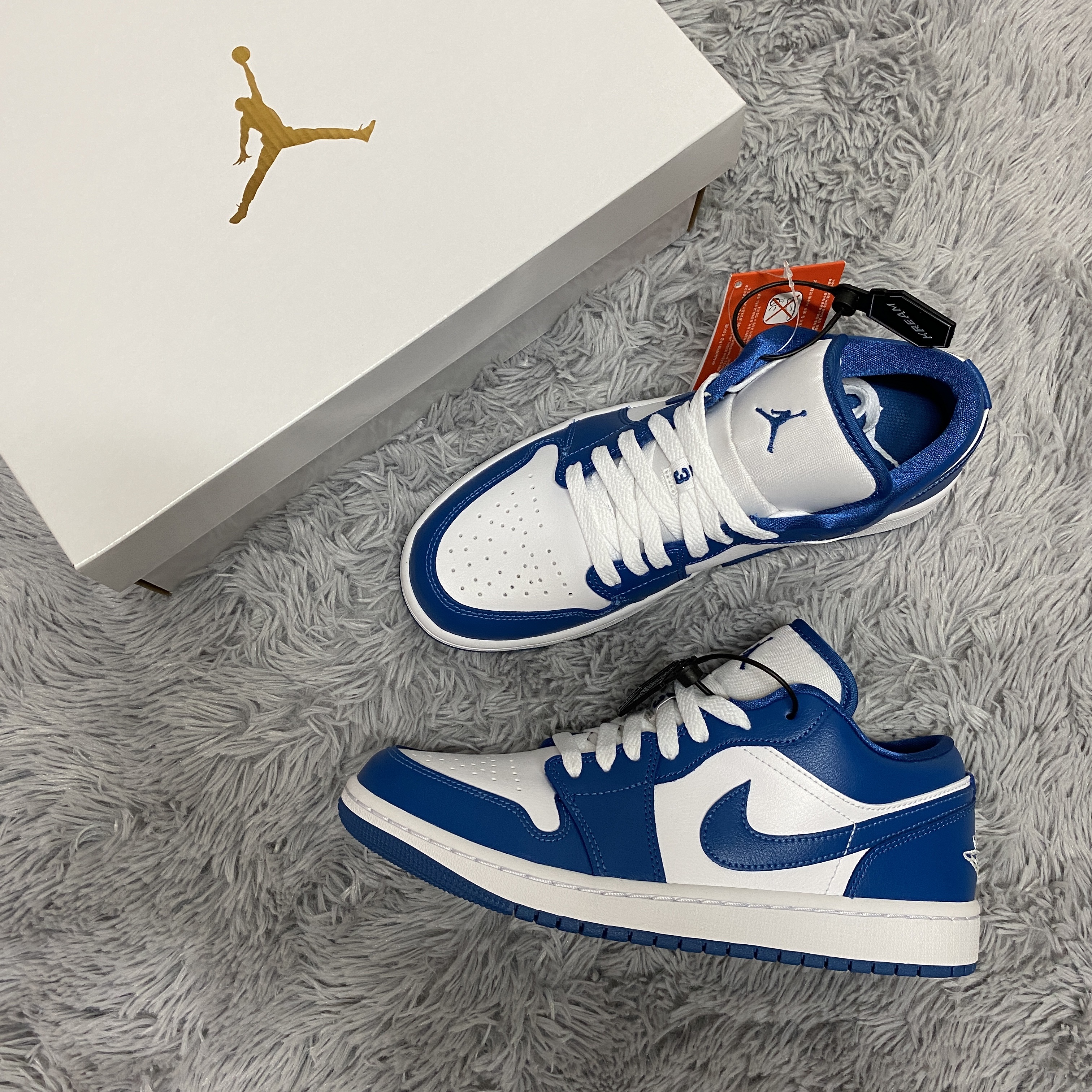 (W) Jordan 1 Low White Dark Marina Blue 착용 스타일