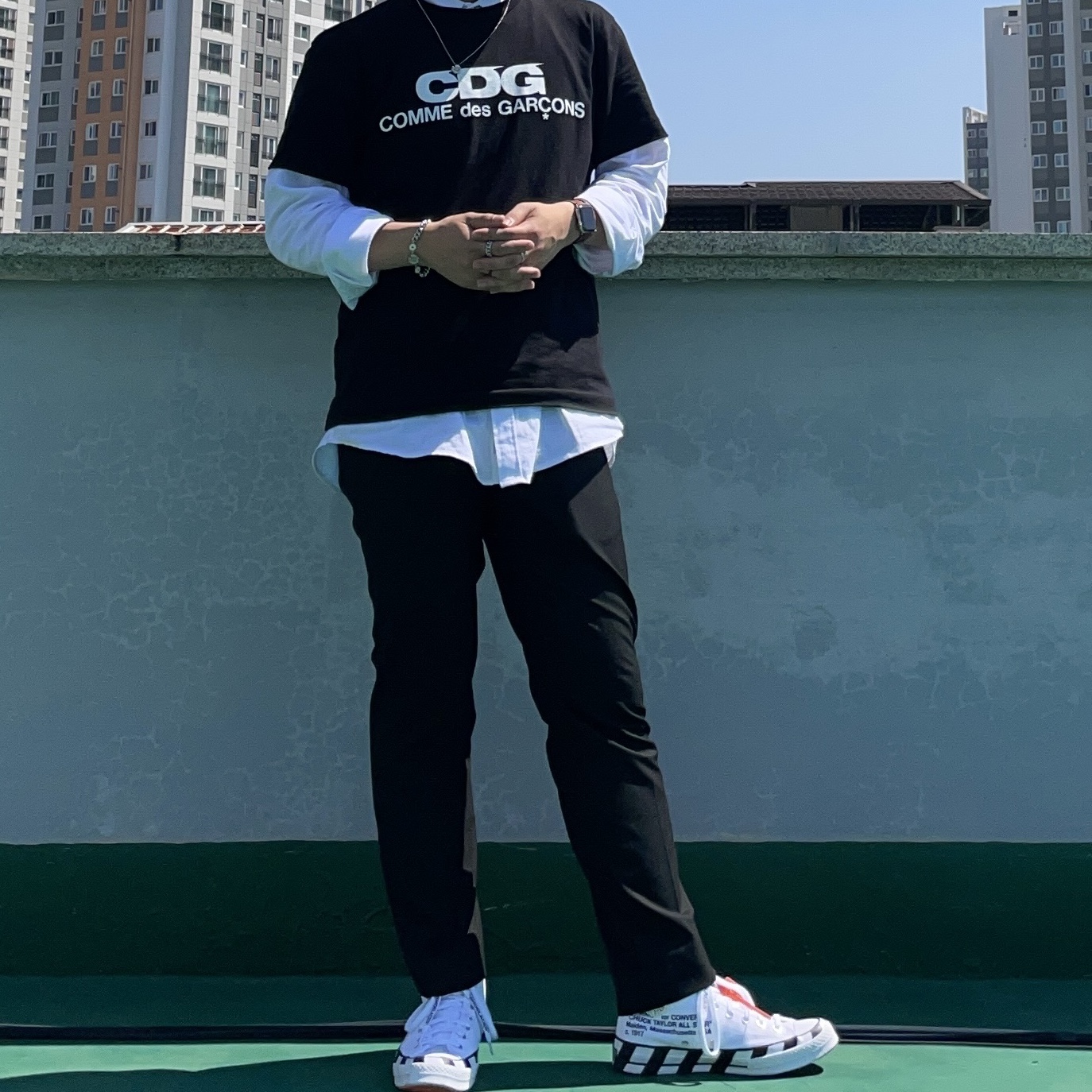 Converse x Off-White Chuck 70 High V2 2021 착용 스타일