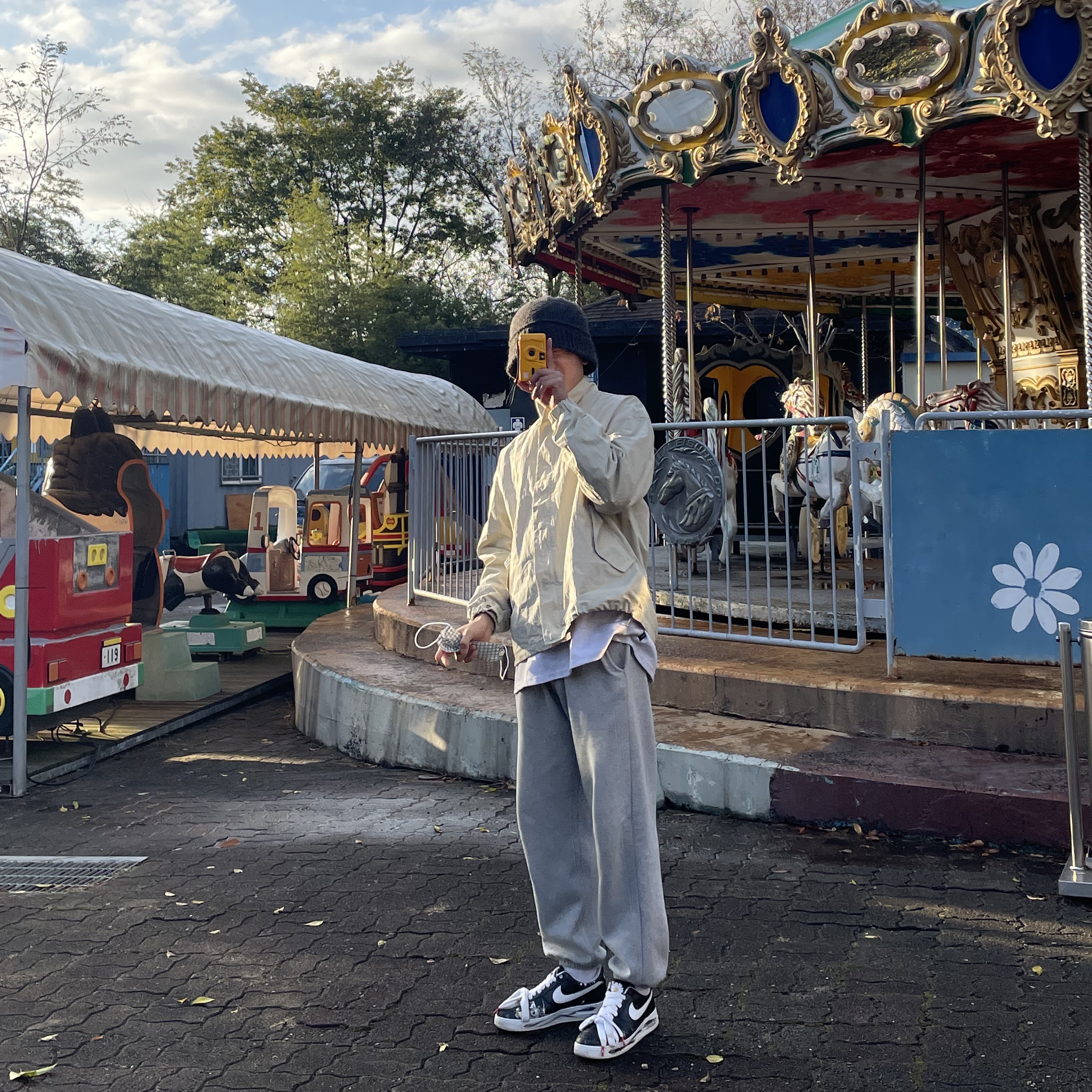Nike x Peaceminusone Air Force 1 Low Para-Noise 착용 스타일