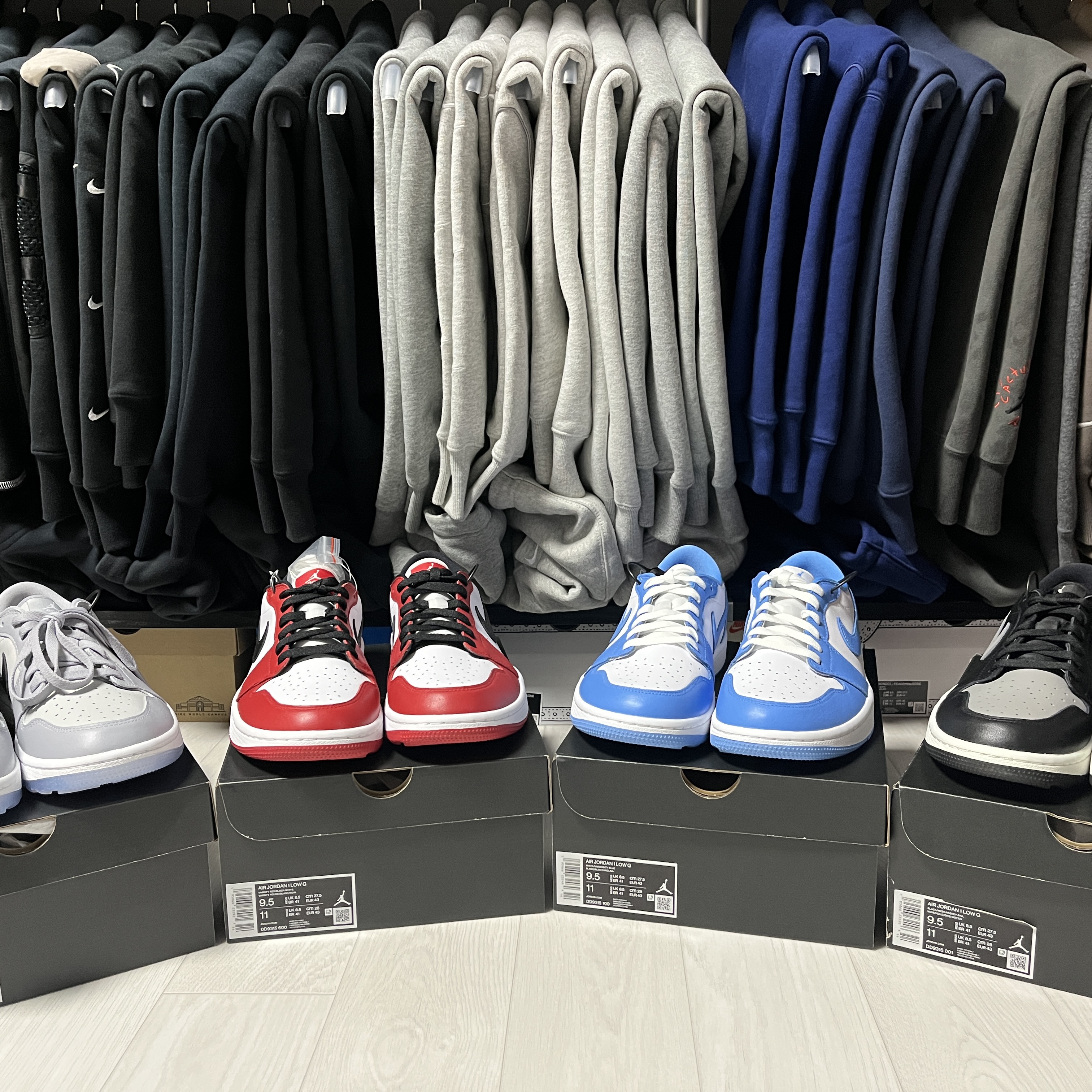 Jordan 1 Low Golf Wolf Grey, Jordan 1 Low Golf Chicago 착용 스타일