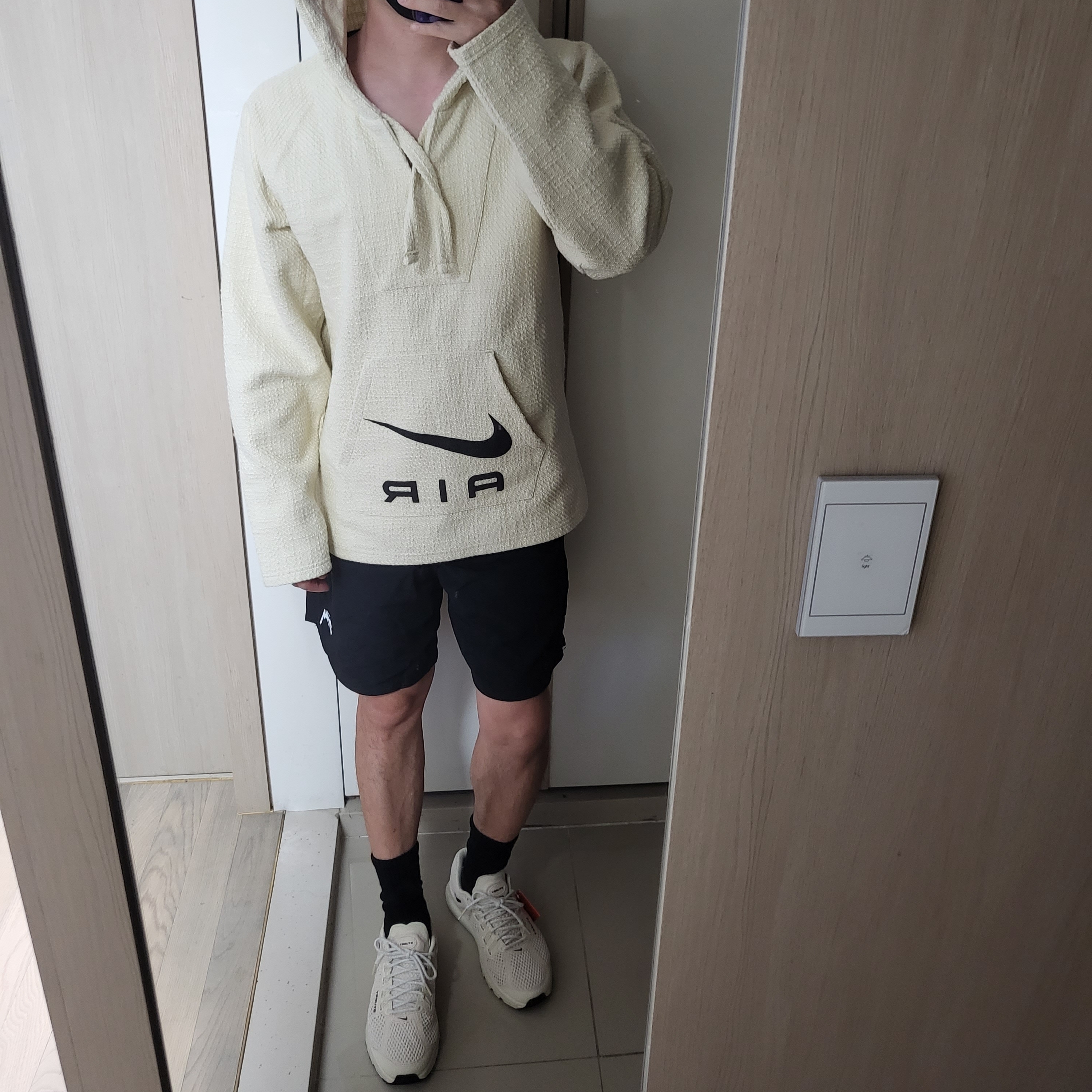 Nike x Stussy Air Max 2013 Fossil, Nike x Stussy NRG Fleece Hemp Pullover Natural 착용 스타일 - 1