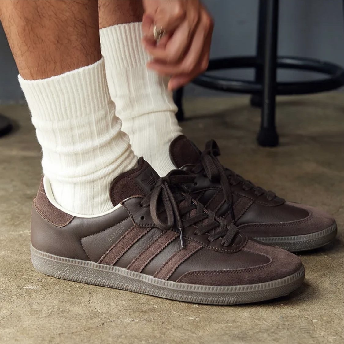 Adidas Samba Brown 착용 스타일