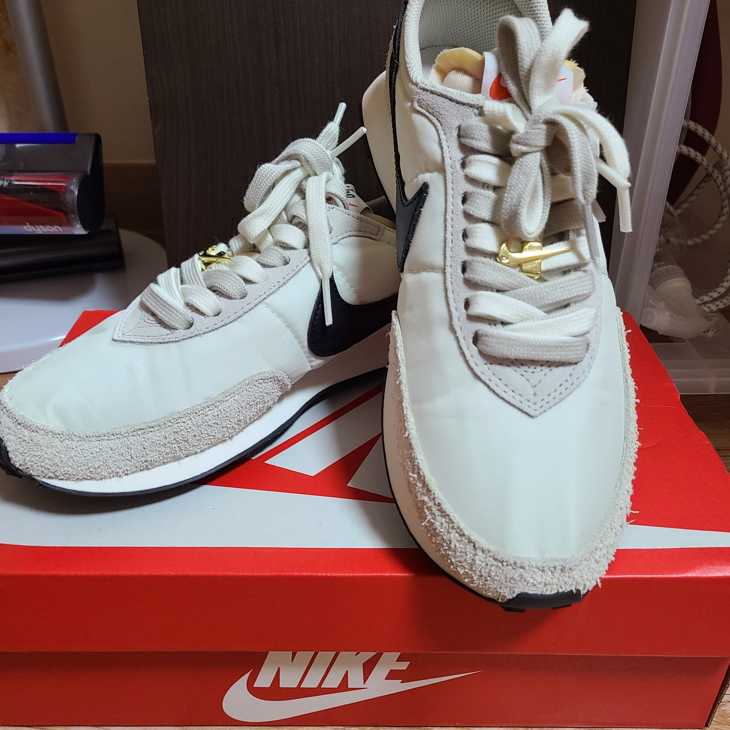 Nike Waffle Trainer 2 Sail Black 착용 스타일 - 2