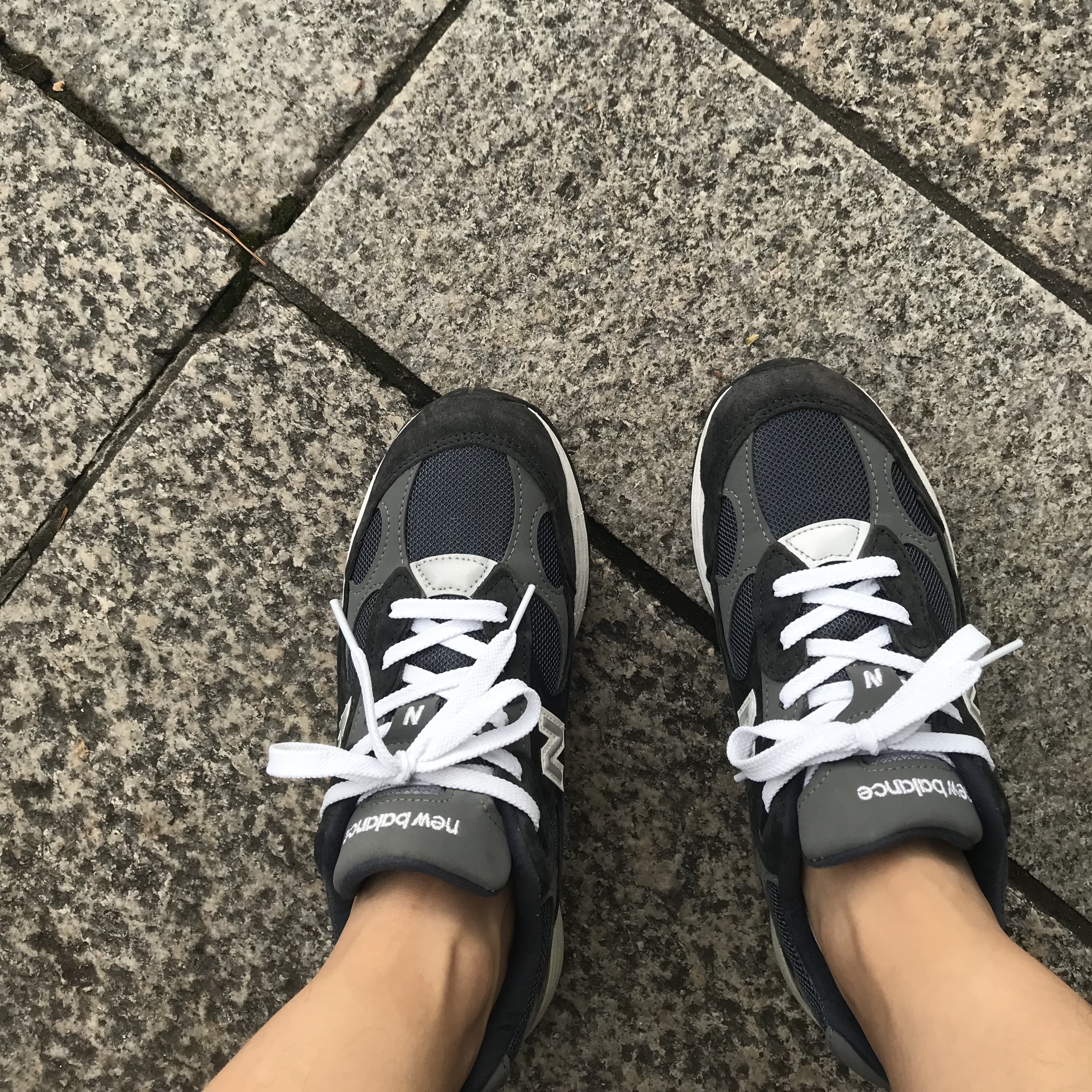 New Balance 992 Made in USA Navy 착용 스타일