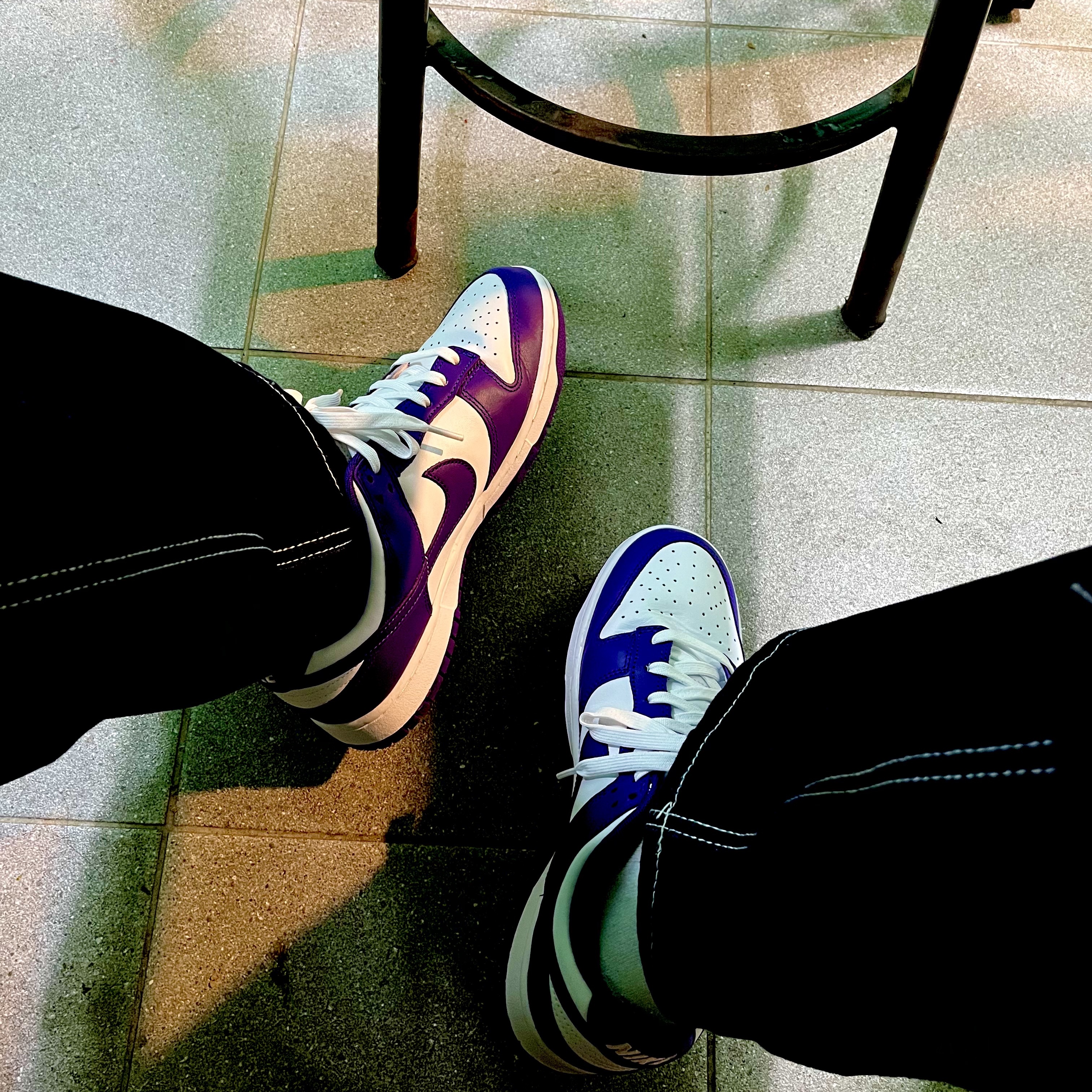 Nike Dunk Low Retro Championship Court Purple 착용 스타일 - 2
