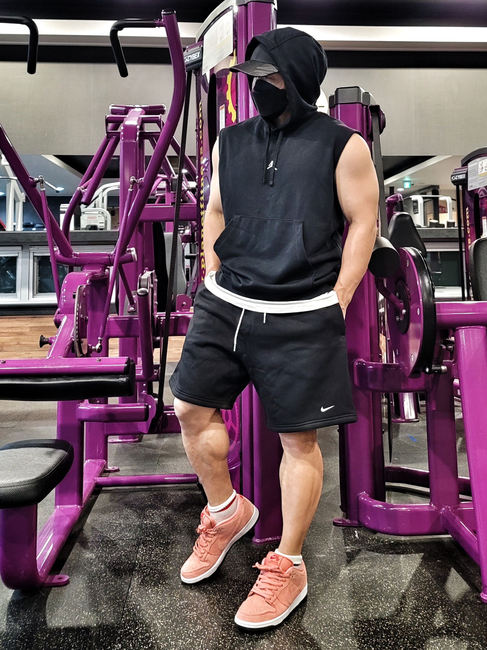 Nike x Drake Nocta NRG Legacy 91 Cap Black, Nike NRG Solo Swoosh Fleece Shorts Black - Asia 착용 스타일 - 2