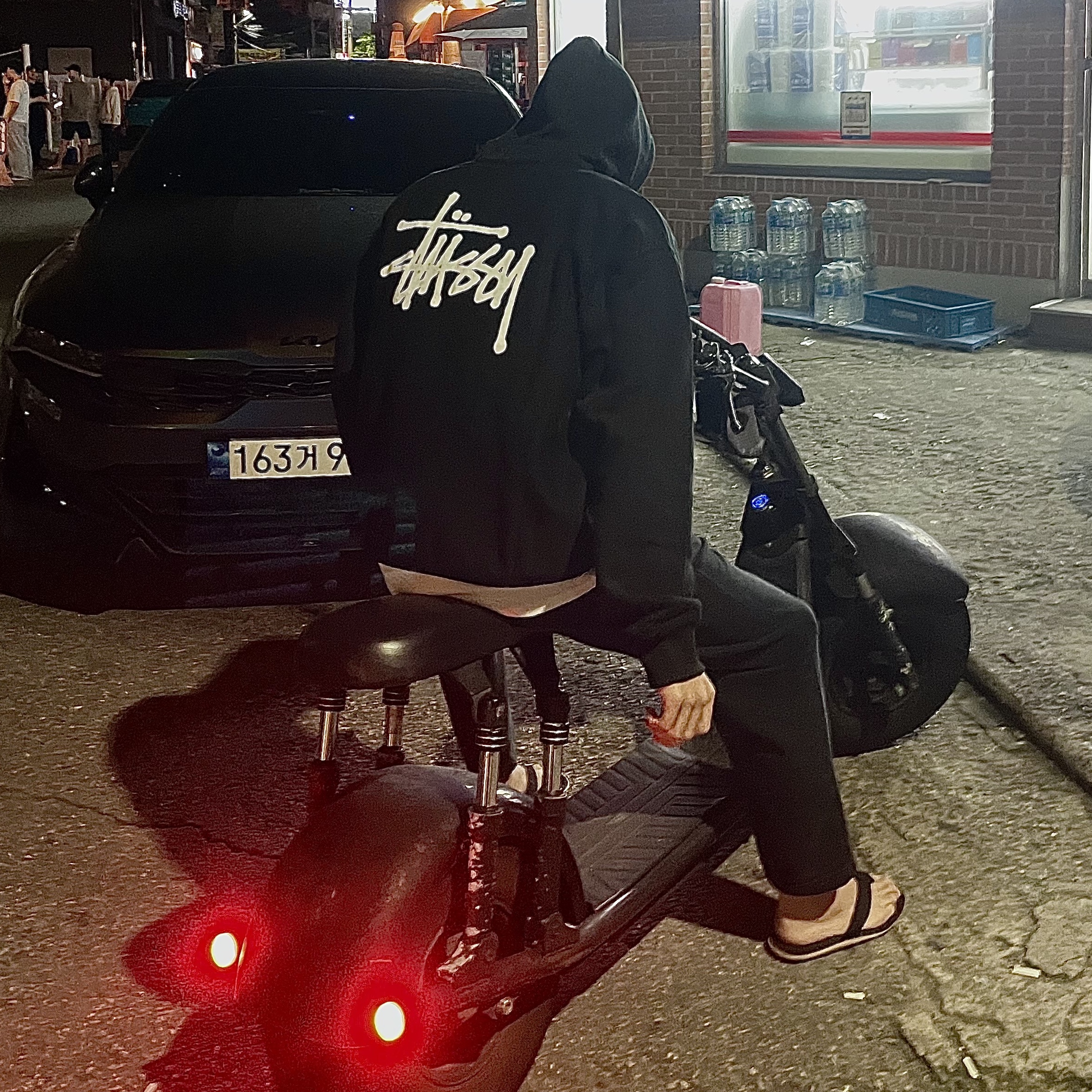 Stussy Basic Stussy Hoodie Black 2022 착용 스타일 - 2