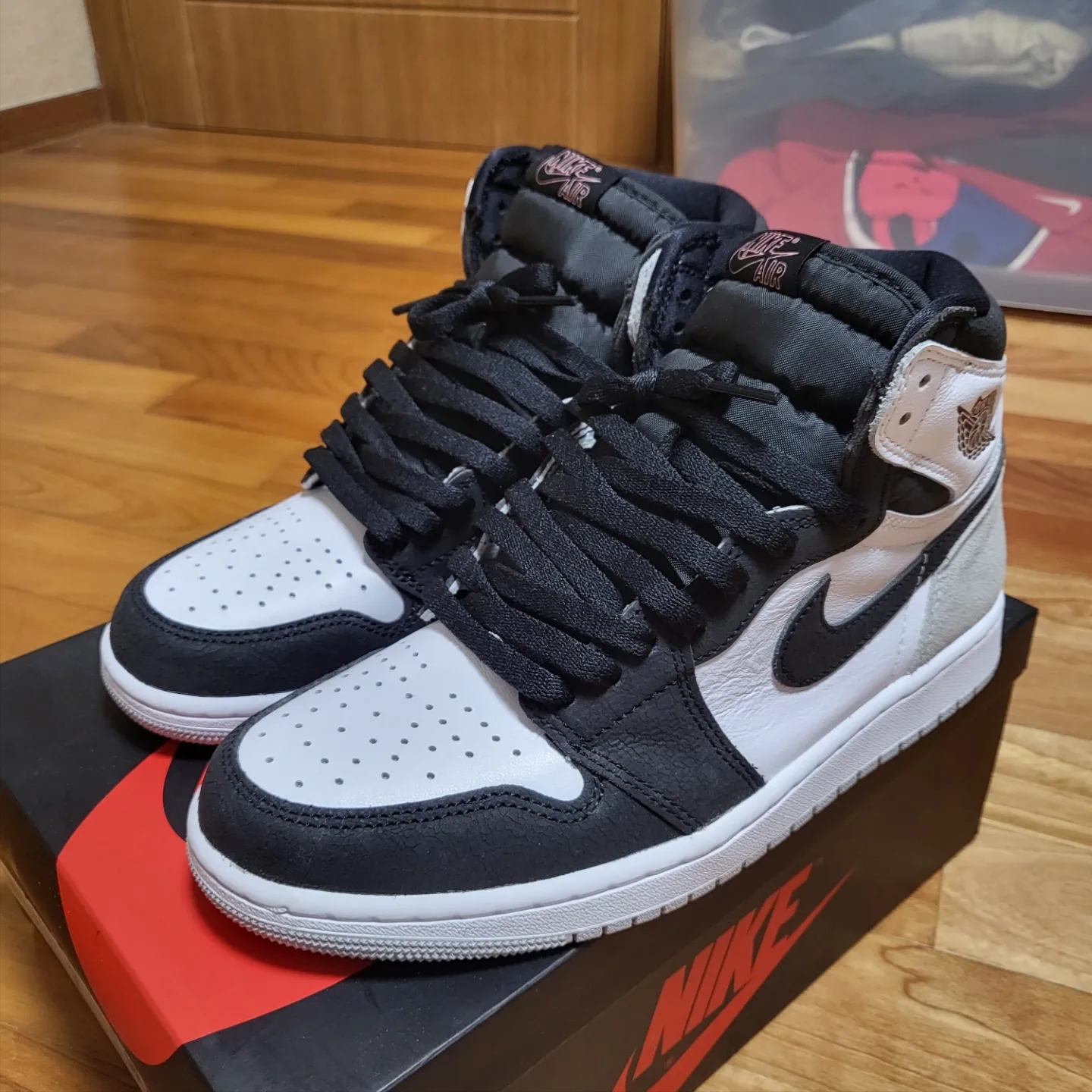 Jordan 1 Retro High OG Bleached Coral 착용 스타일 - 1